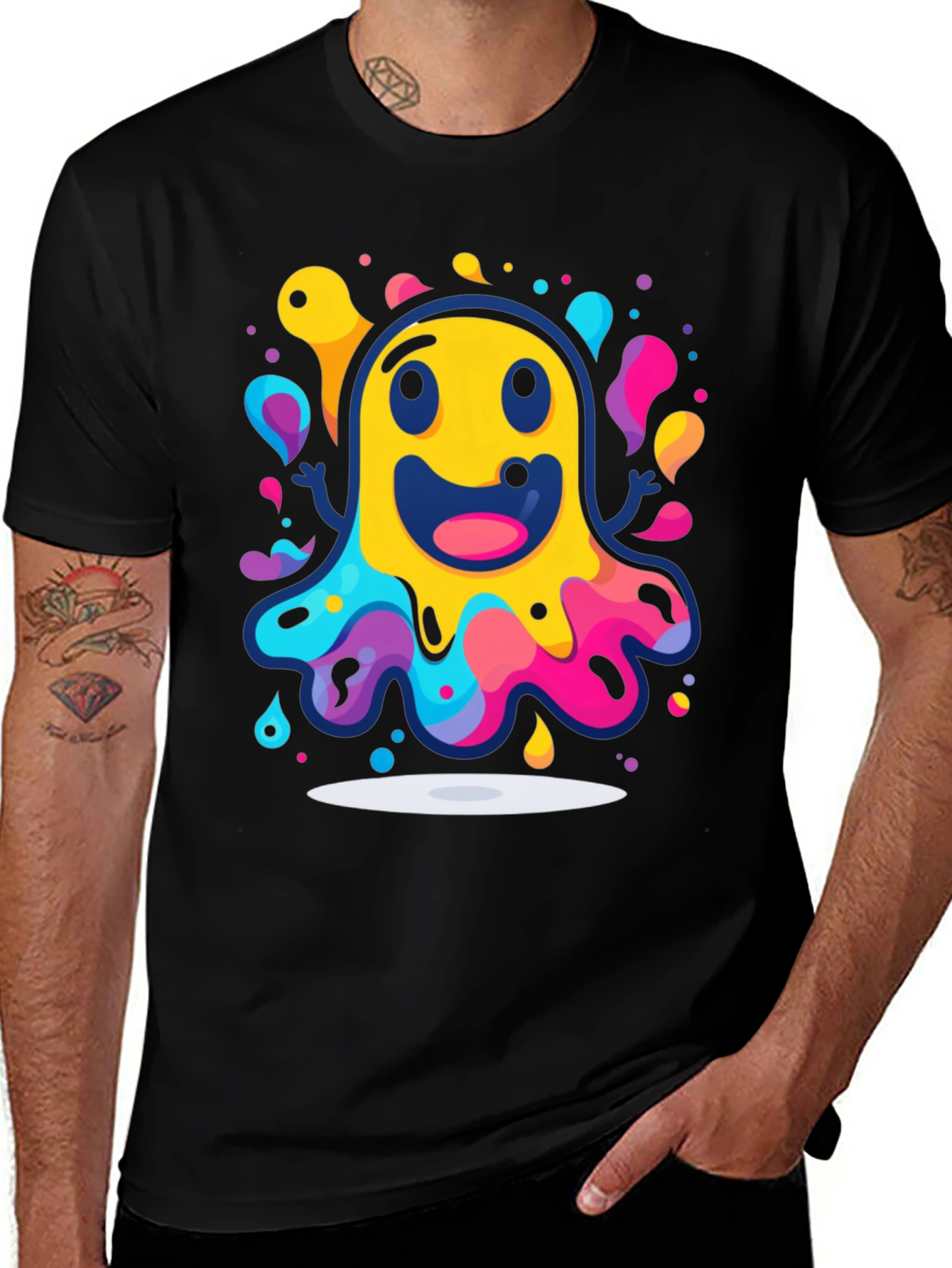 Funky Ghost Graphic T-Shirt