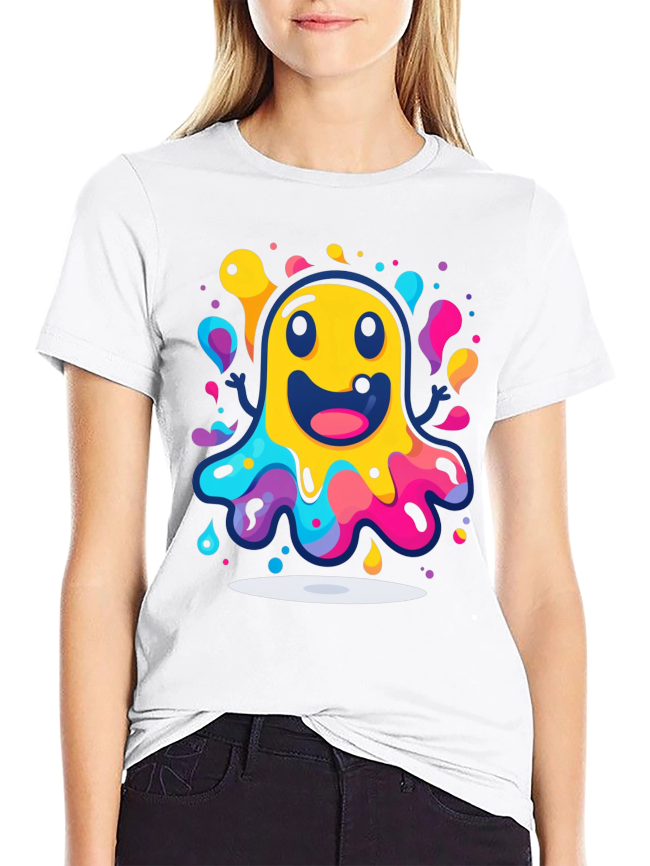 Funky Ghost Graphic T-Shirt