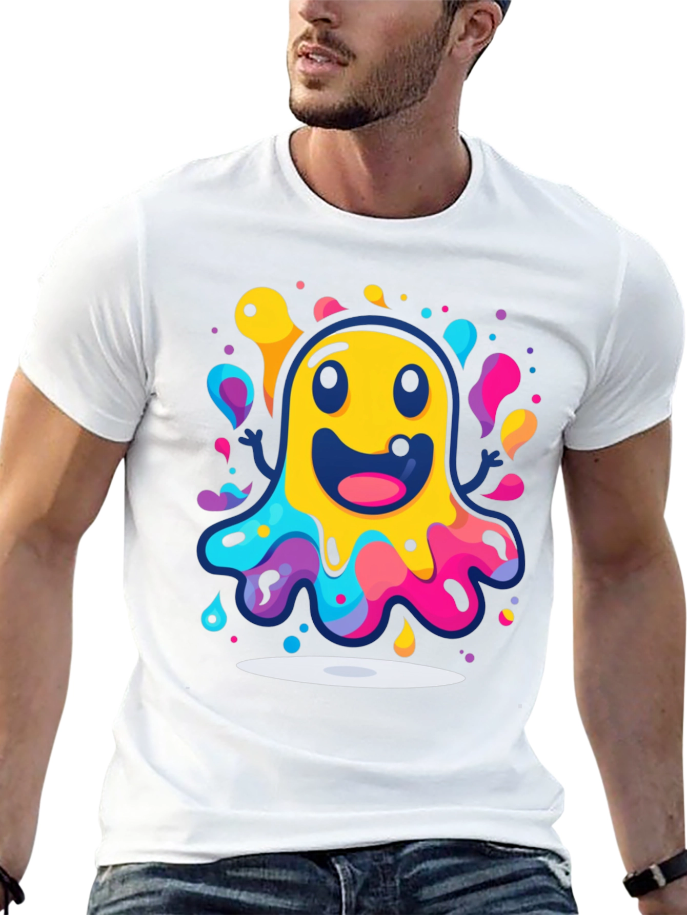 Funky Ghost Graphic T-Shirt
