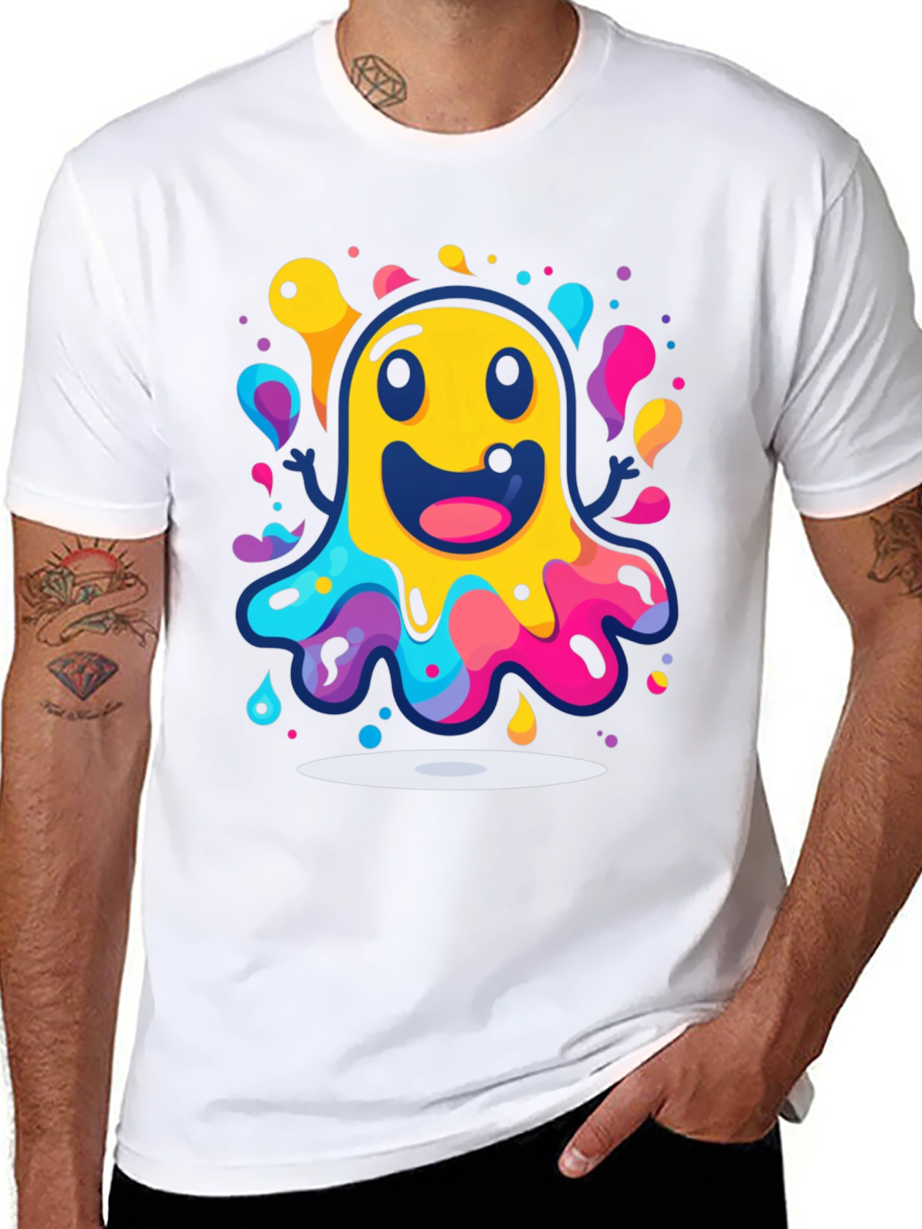 Funky Ghost Graphic T-Shirt