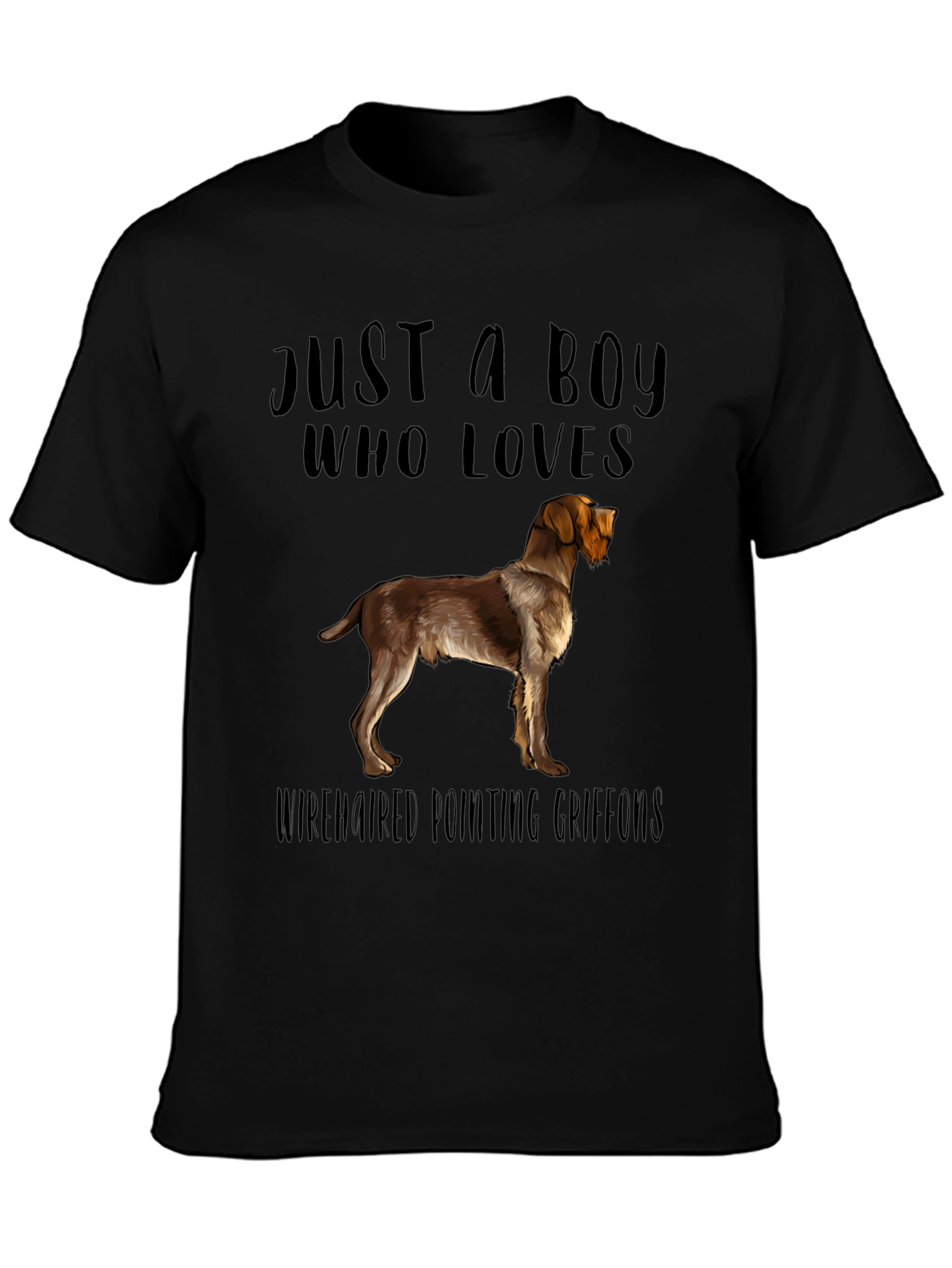 Boy Who Loves Wirehaired Pointing Griffons T-Shirt
