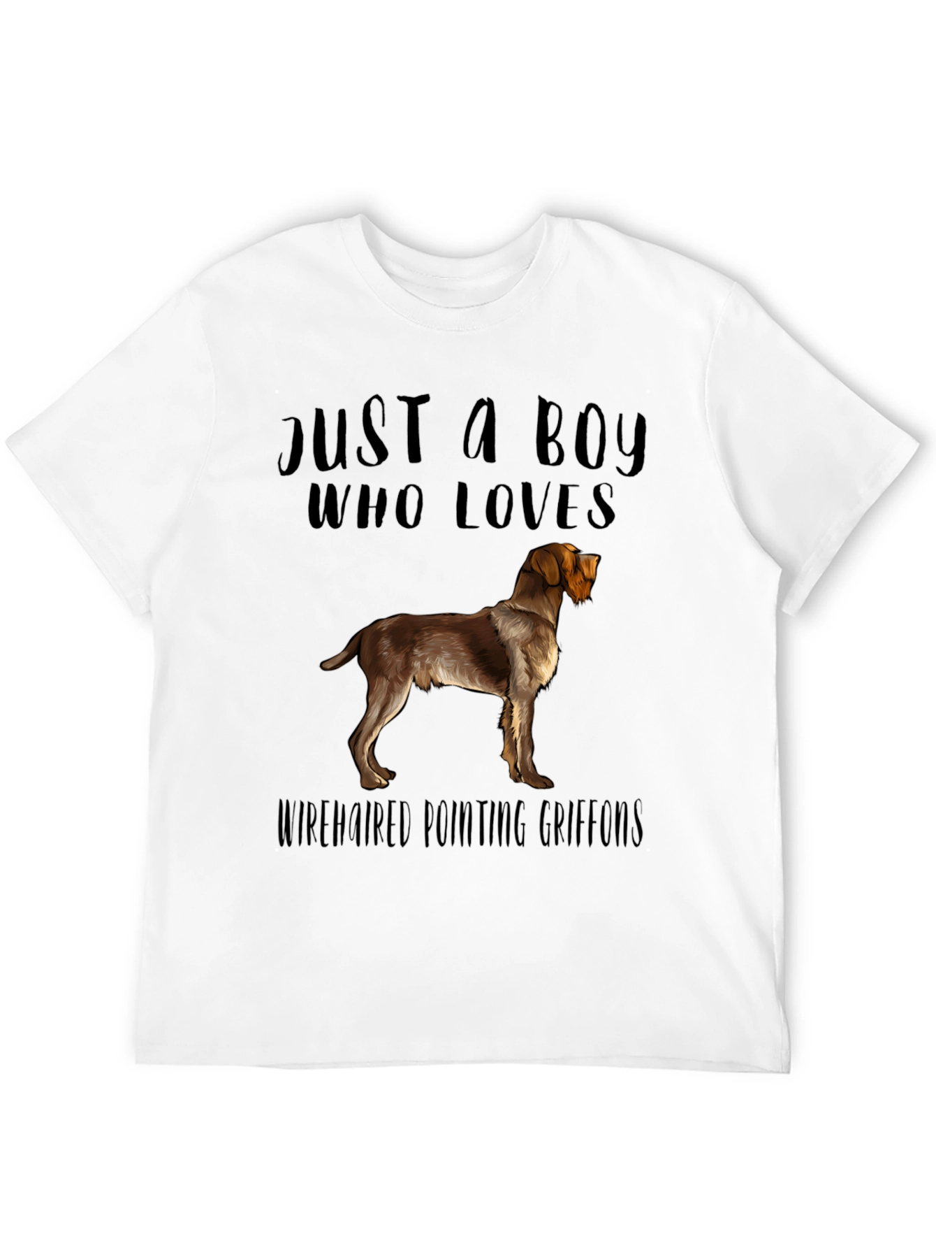 Boy Who Loves Wirehaired Pointing Griffons T-Shirt