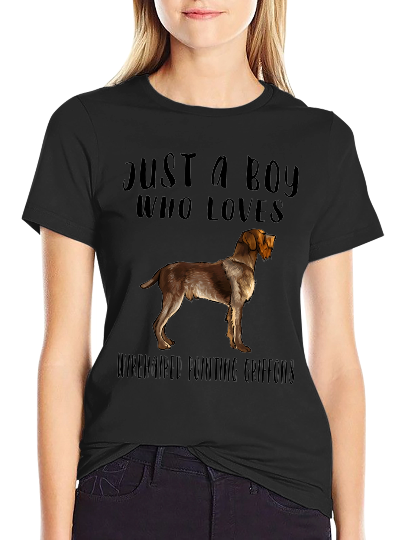 Boy Who Loves Wirehaired Pointing Griffons T-Shirt