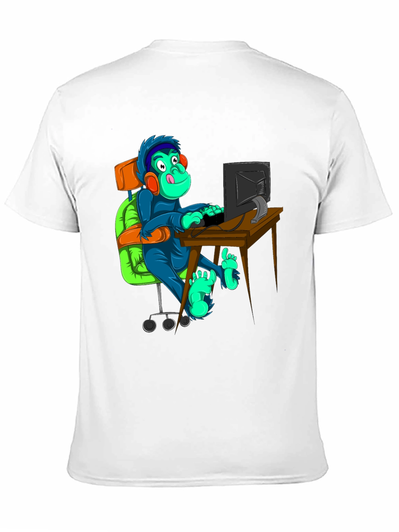 Gamer Monkey T-Shirt - Novelty Graphic Tee