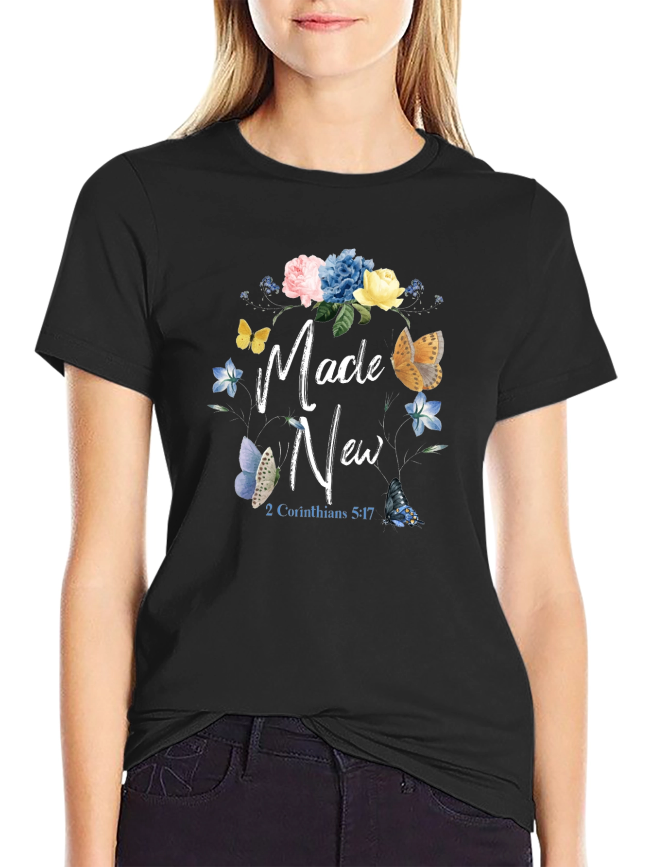 Made New Floral Butterfly T-Shirt