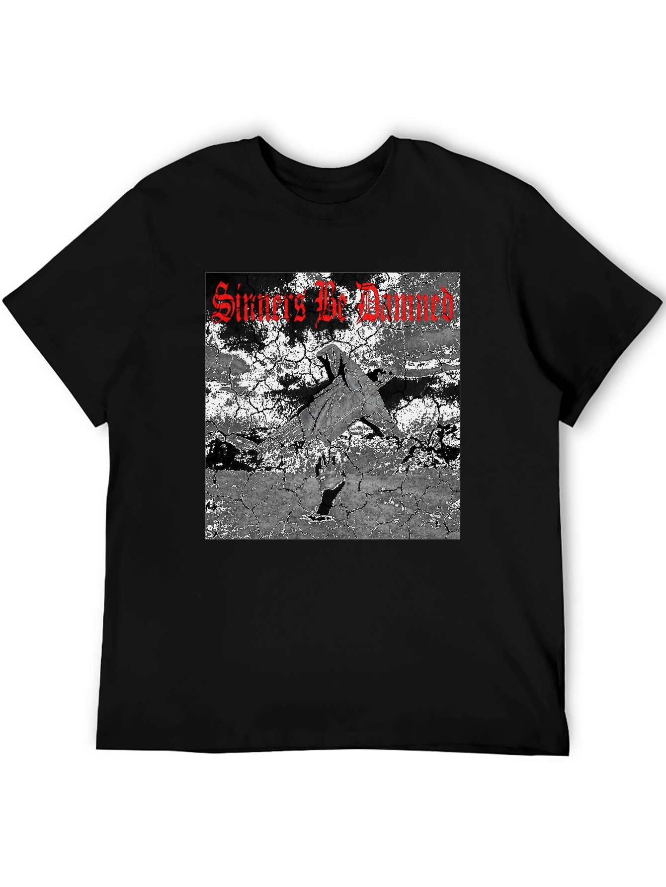 Sinners Be Damned Graphic Tee - Black
