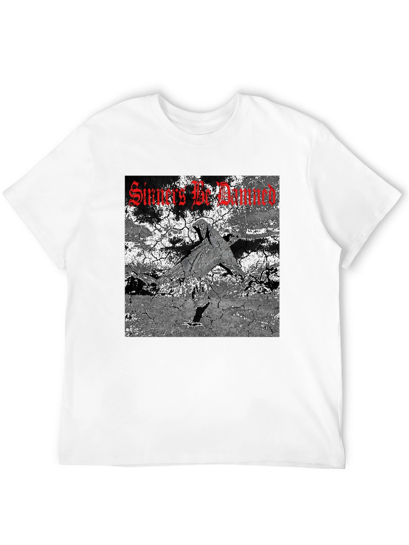 Sinners Be Damned Graphic Tee - Black