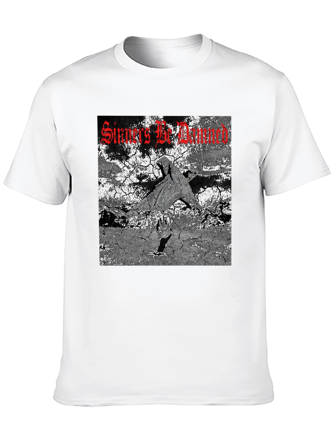 Sinners Be Damned Graphic Tee - Black