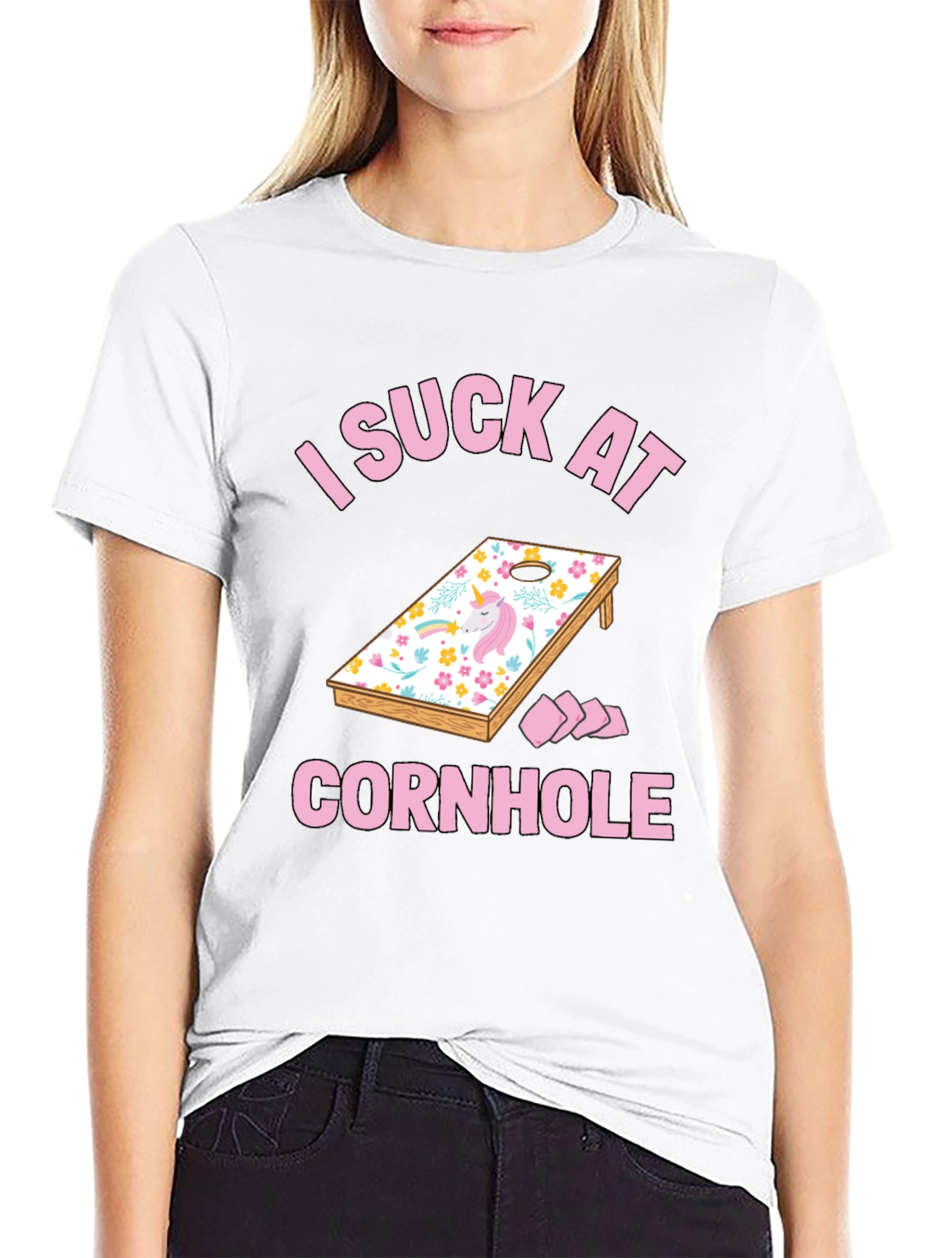 Funny Unicorn Cornhole T-Shirt