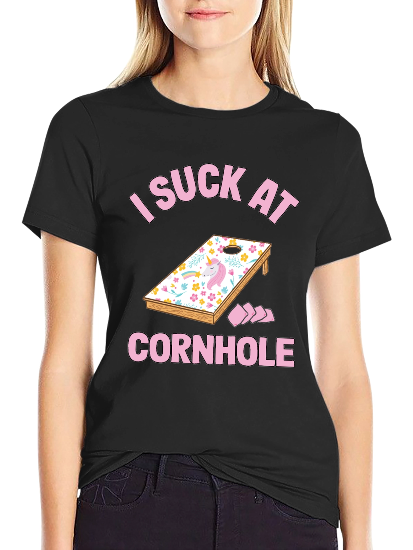 Funny Unicorn Cornhole T-Shirt