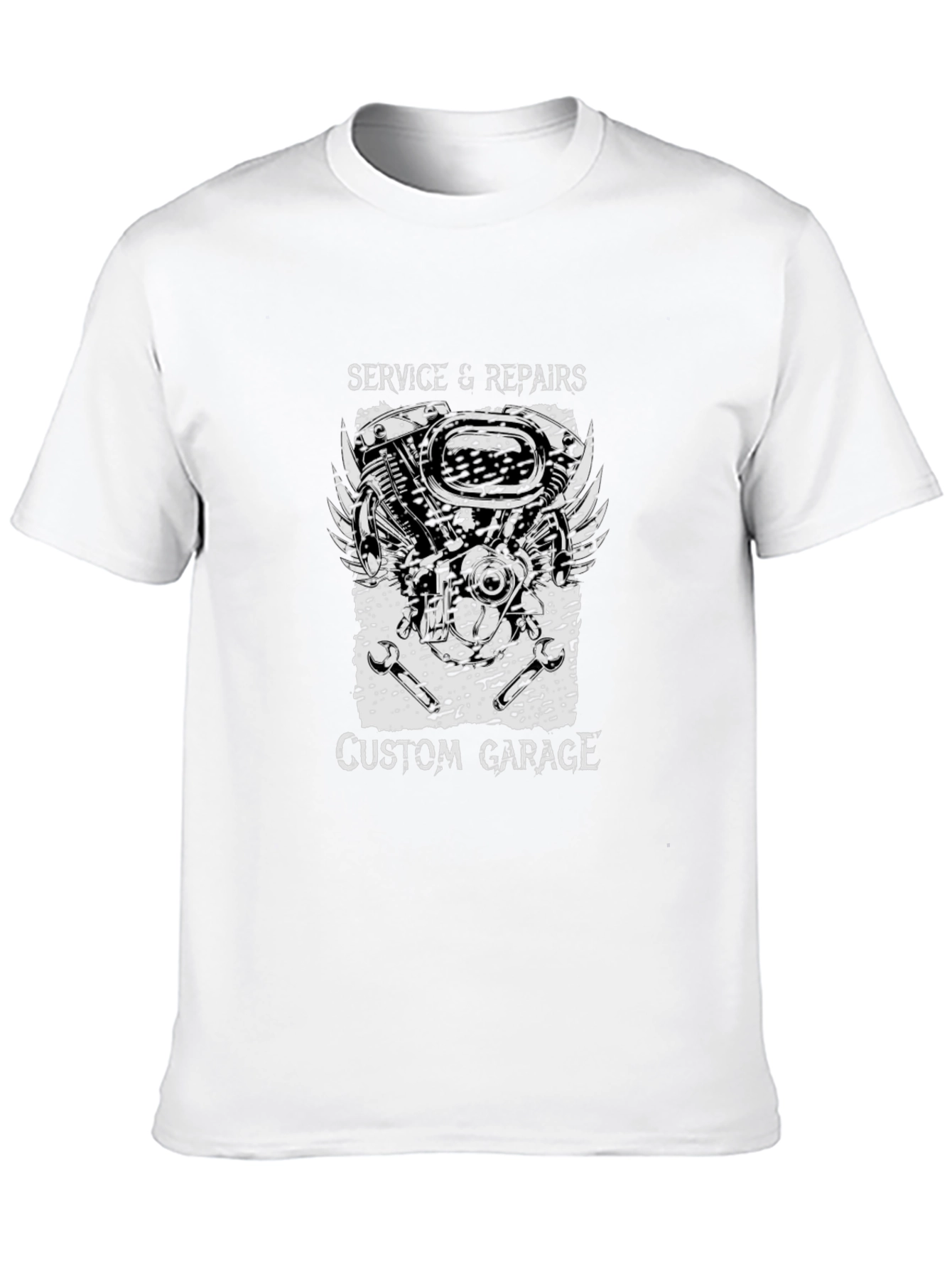 Custom Garage Service & Repair Black T-Shirt