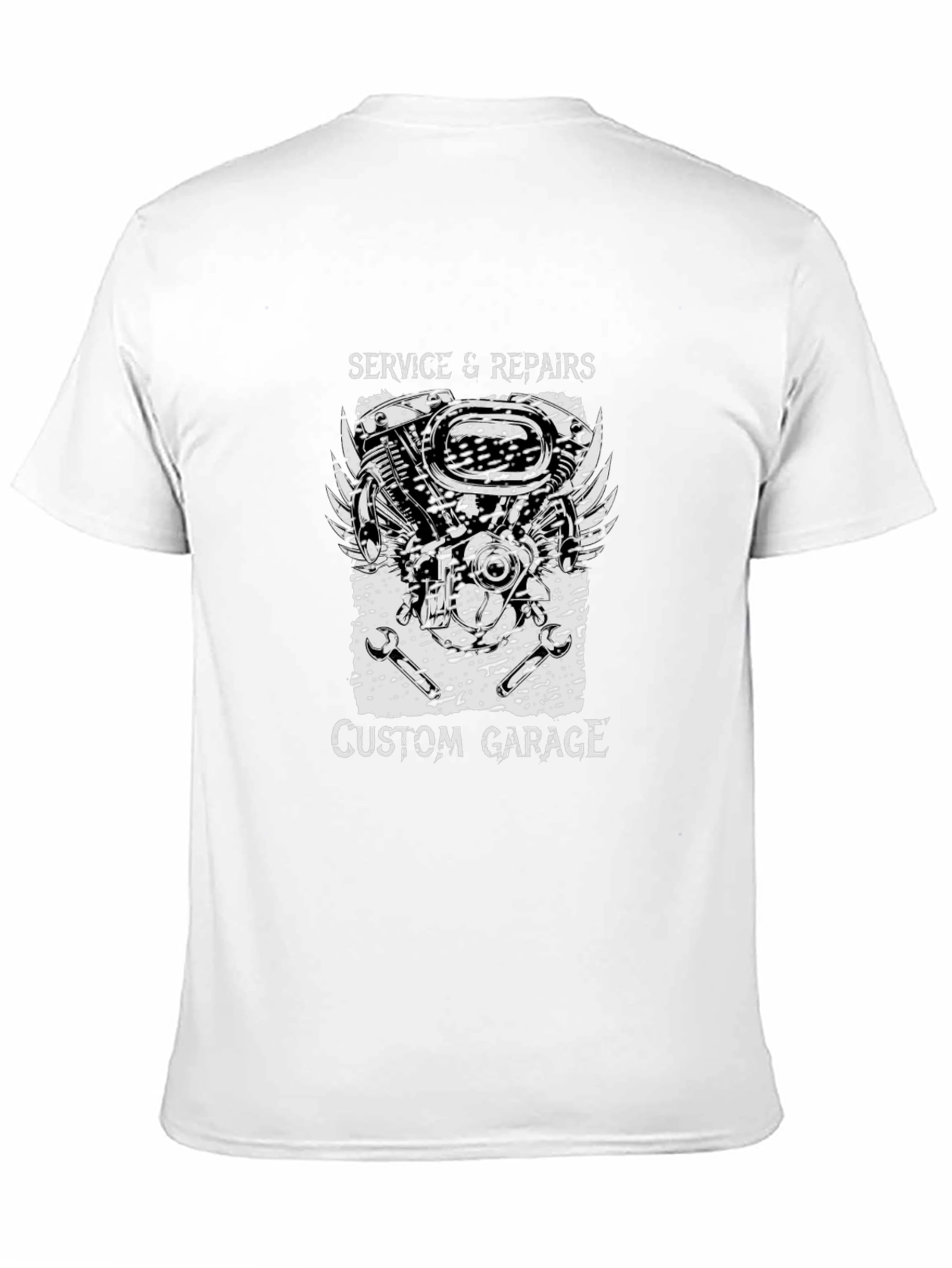 Custom Garage Service & Repair Black T-Shirt