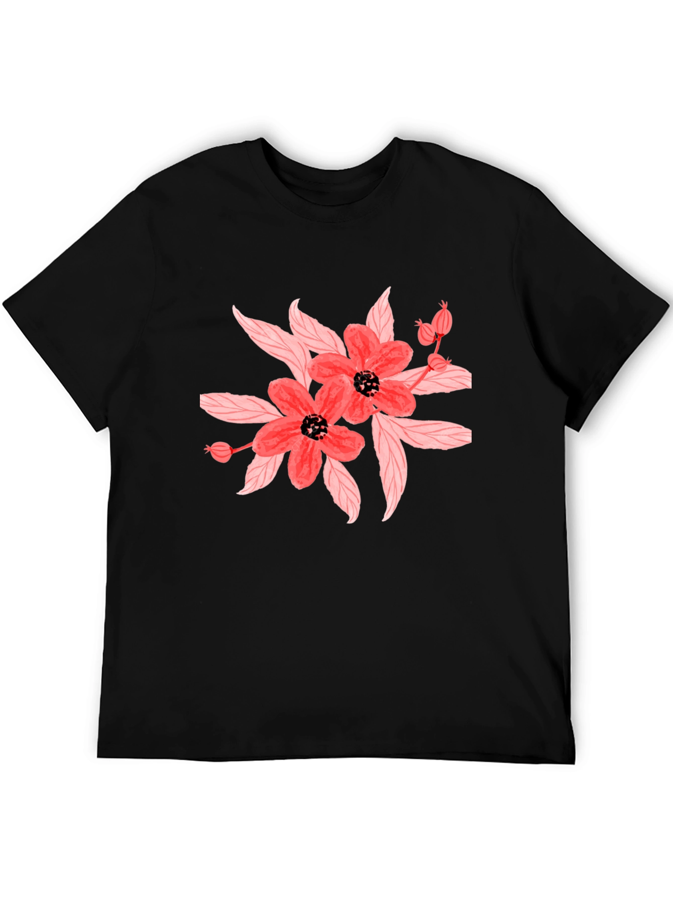 Floral Black T-Shirt