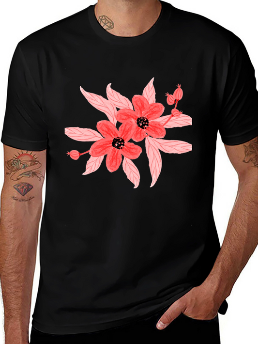 Floral Black T-Shirt