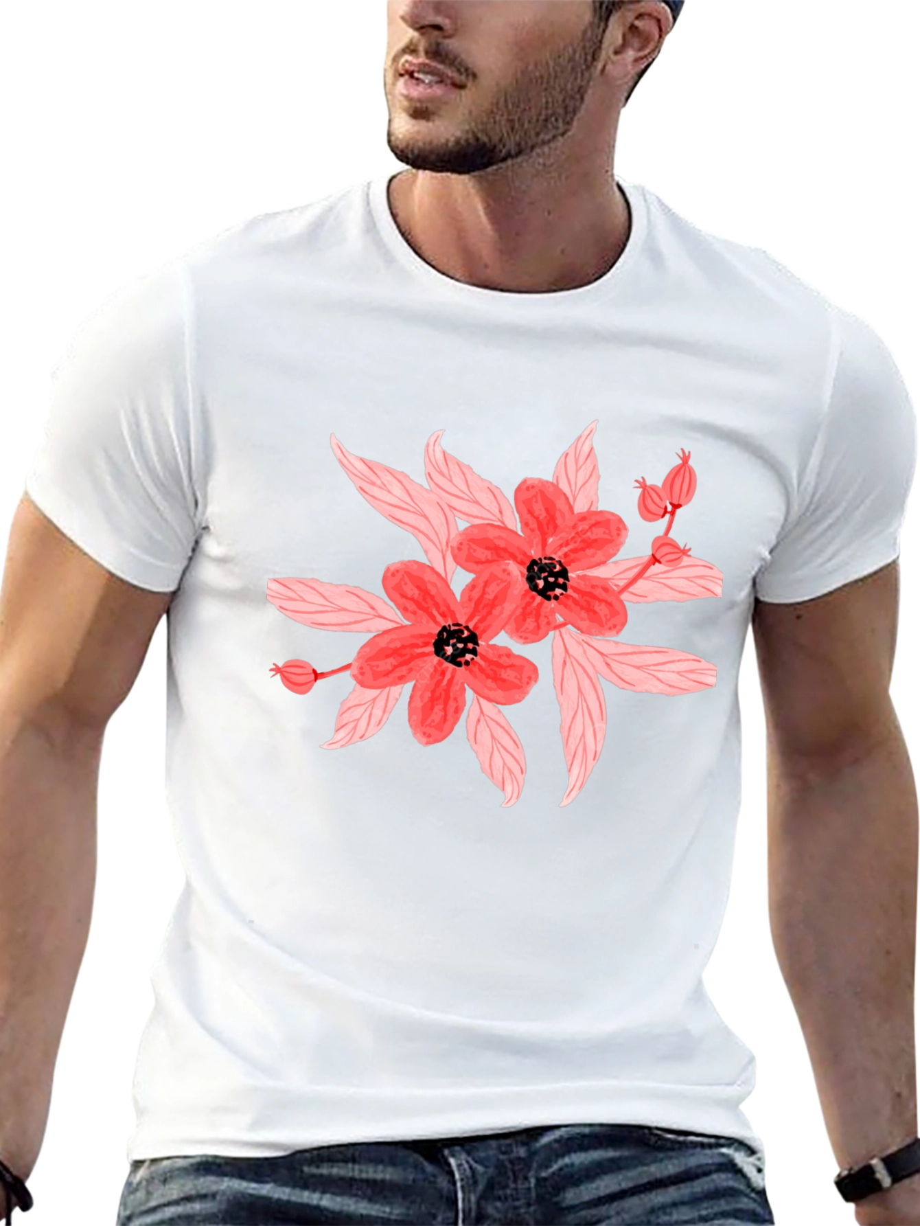 Floral Black T-Shirt