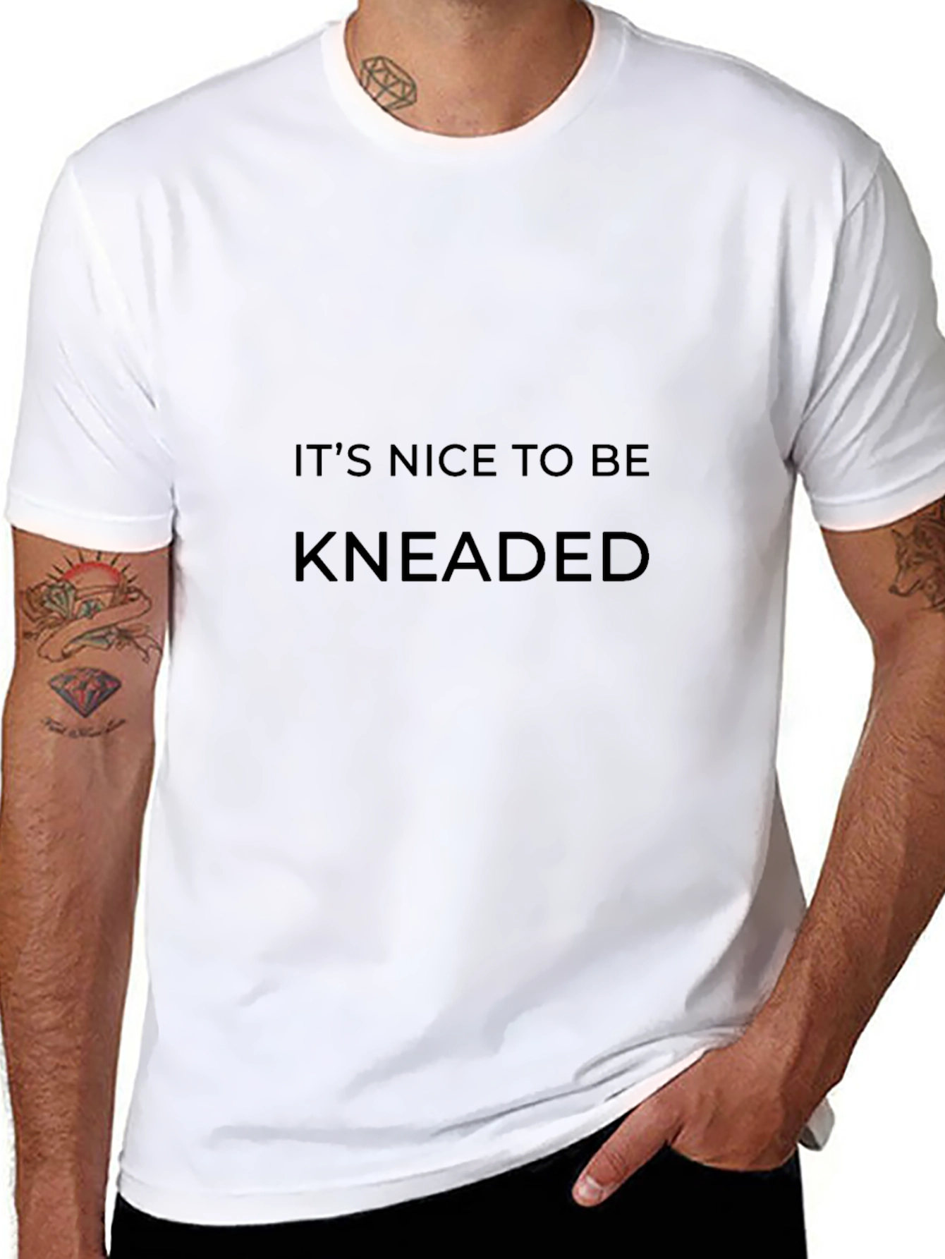 Its Nice to Be Kneaded Black Tee