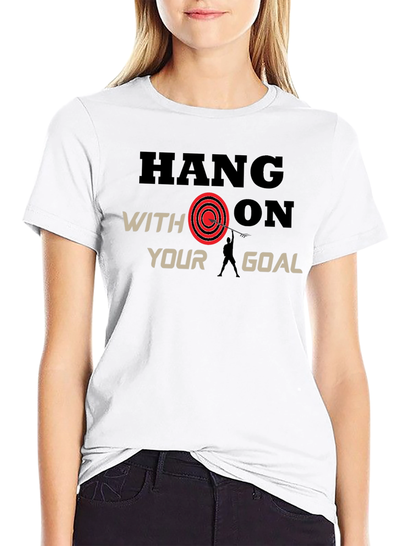 Hang On Goal Black T-Shirt