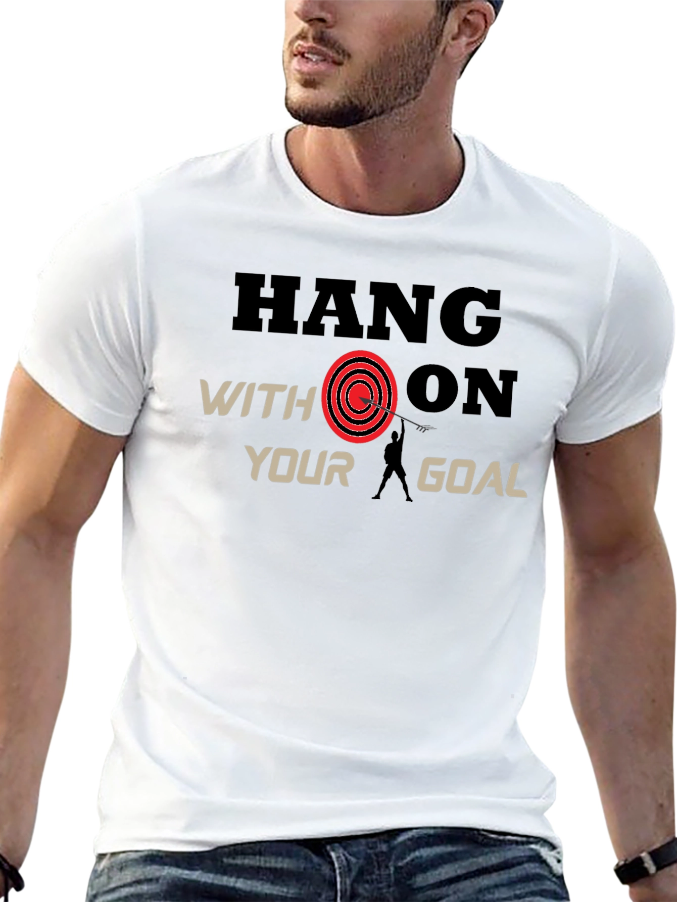 Hang On Goal Black T-Shirt