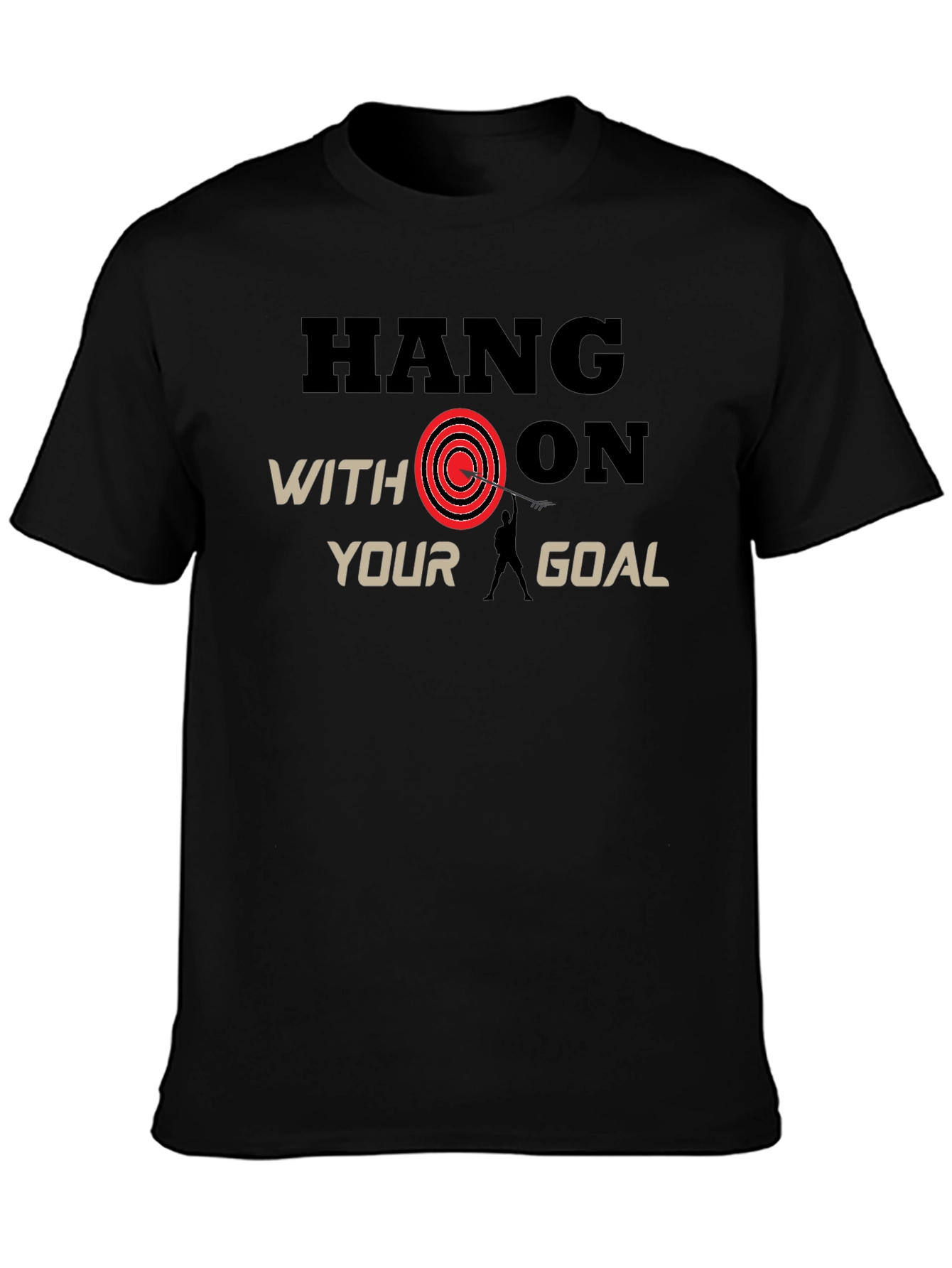 Hang On Goal Black T-Shirt