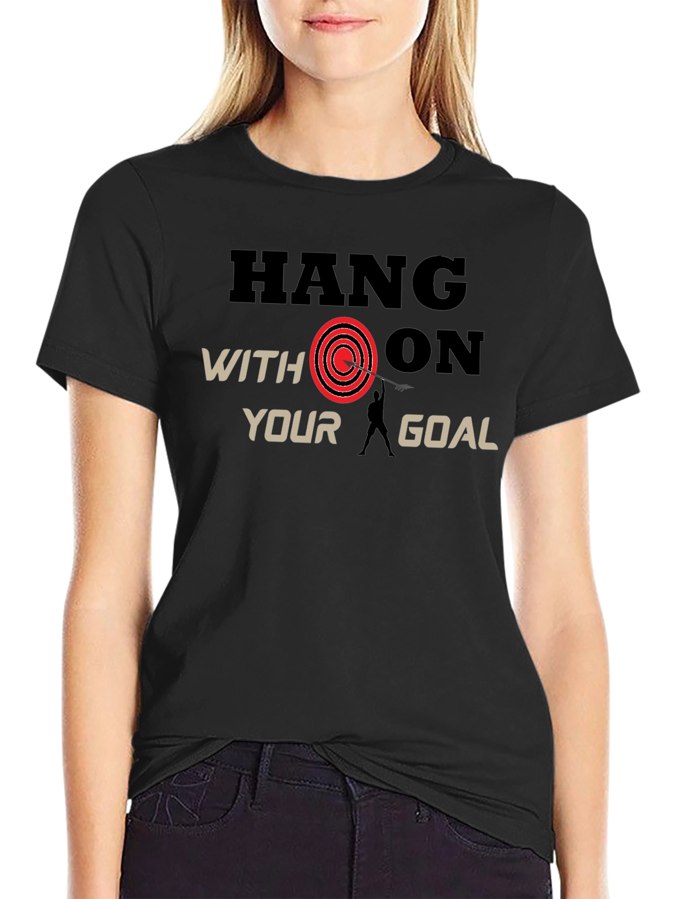 Hang On Goal Black T-Shirt