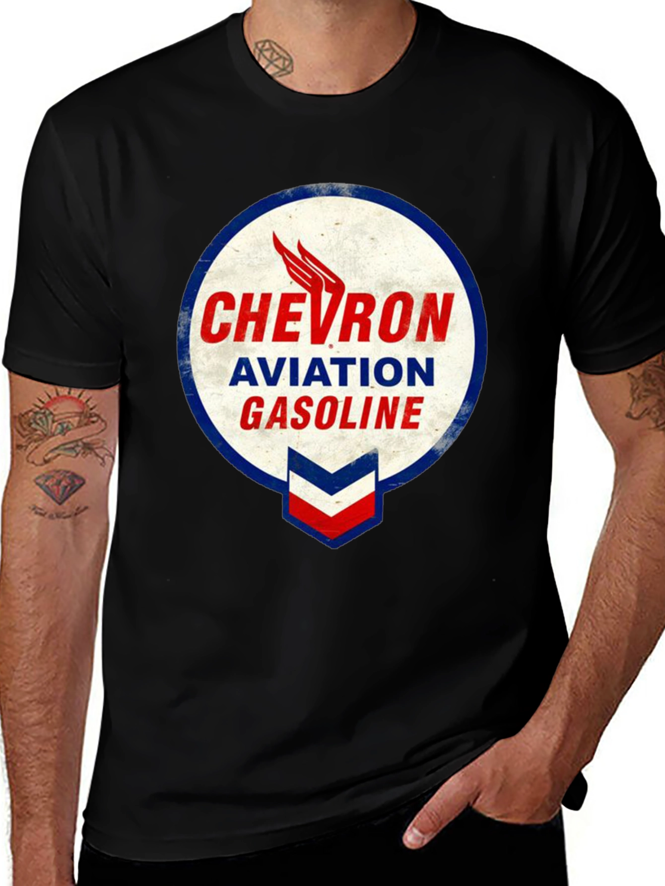 Chevron Aviation Gasoline Graphic T-Shirt