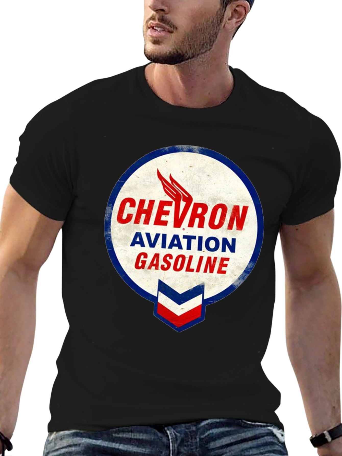 Chevron Aviation Gasoline Graphic T-Shirt