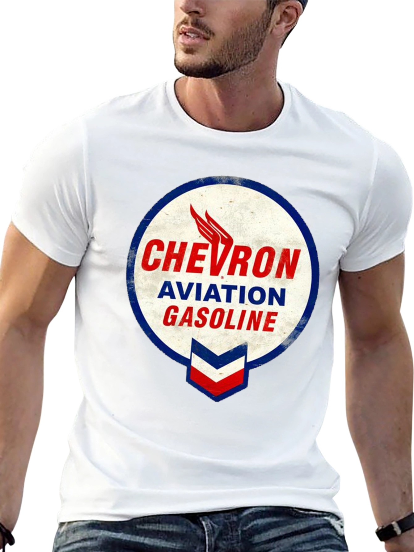 Chevron Aviation Gasoline Graphic T-Shirt