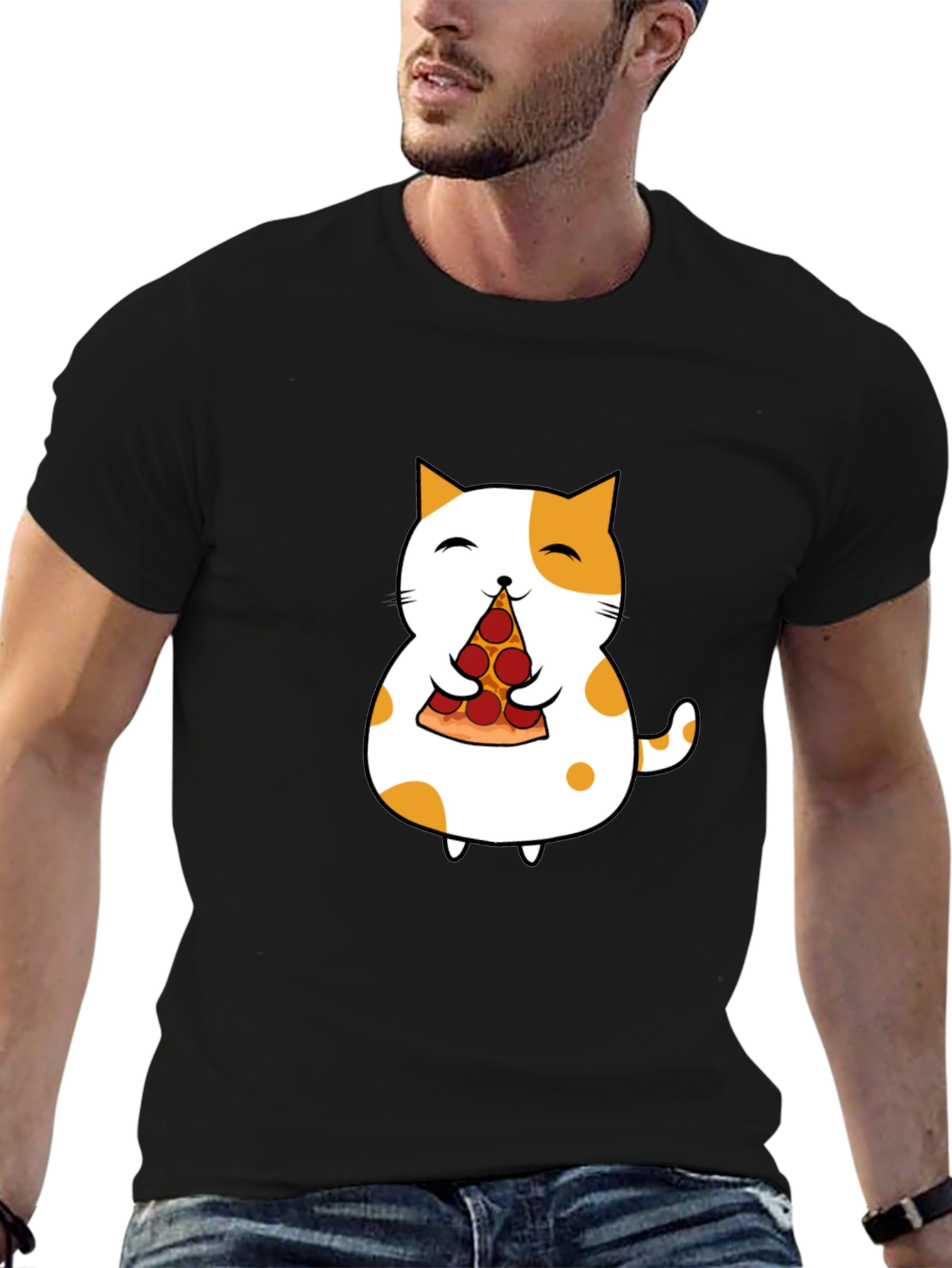 Pizza Cat Graphic Tee - Fun & Unique Design