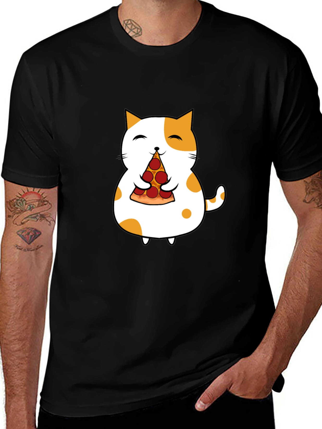 Pizza Cat Graphic Tee - Fun & Unique Design