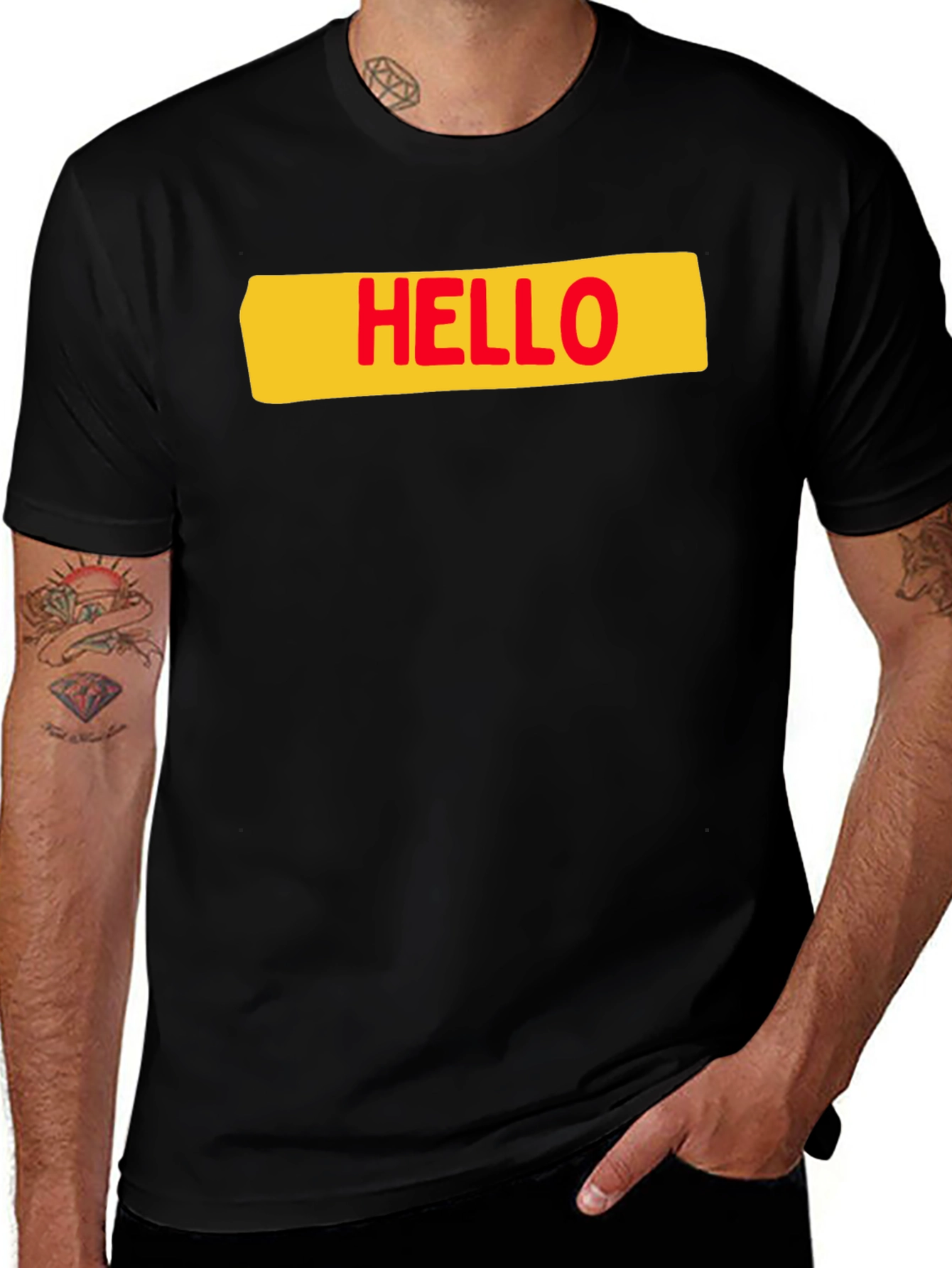 Hello T-Shirt - Casual Graphic Tee