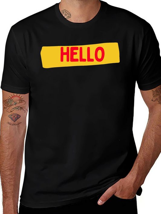 Hello T-Shirt - Casual Graphic Tee