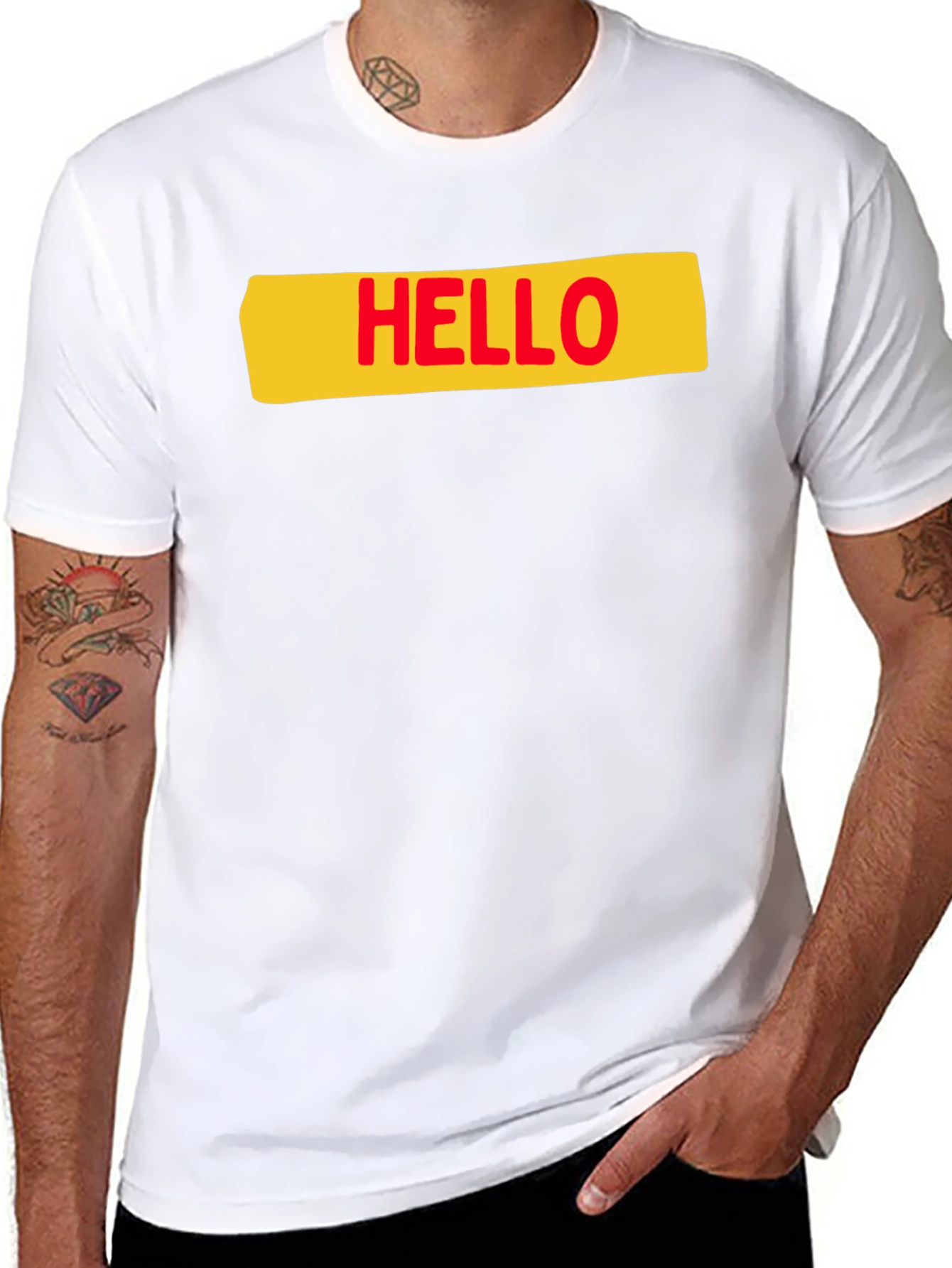 Hello T-Shirt - Casual Graphic Tee