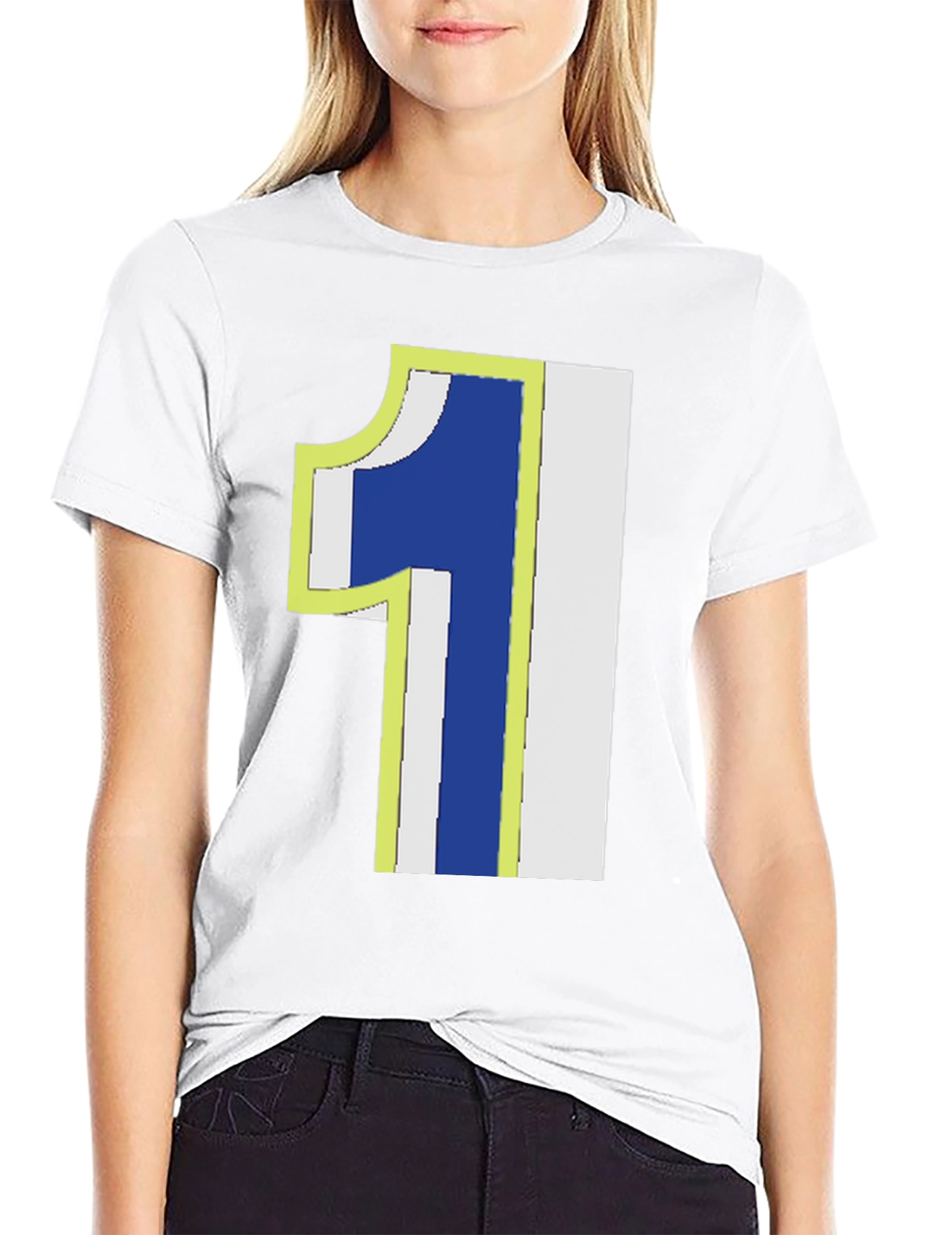 Number One Graphic Tee - Black Cotton T-Shirt