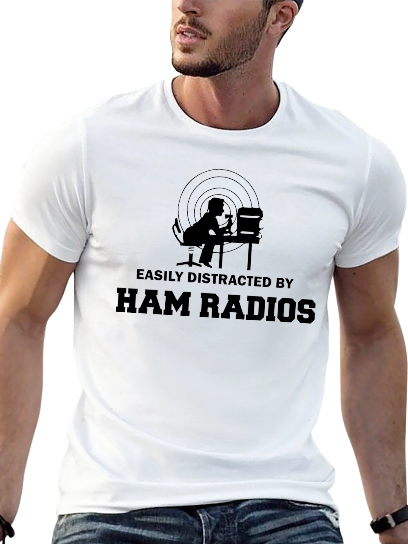 Easily Distracted by Ham Radios T-Shirt