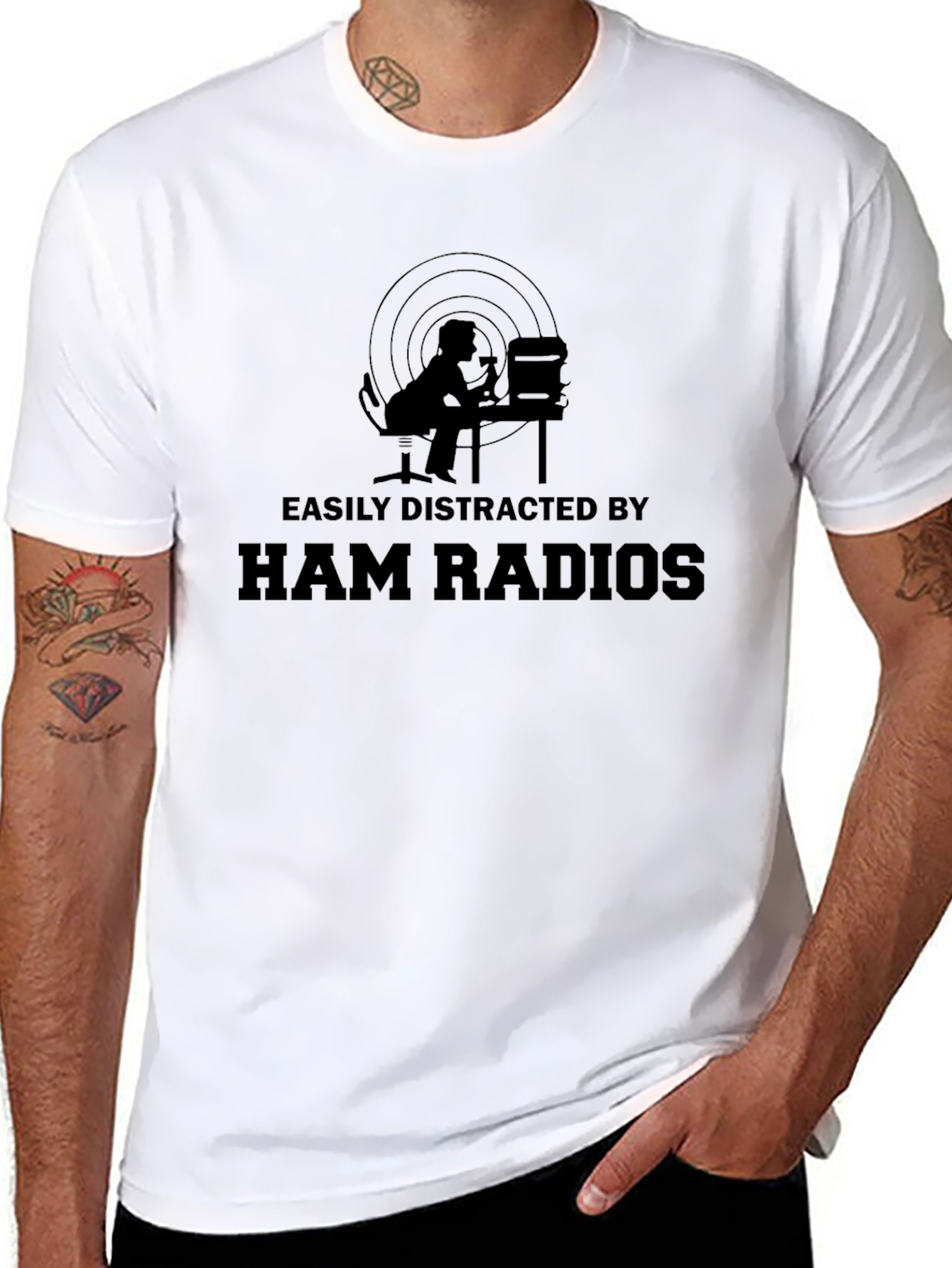 Easily Distracted by Ham Radios T-Shirt
