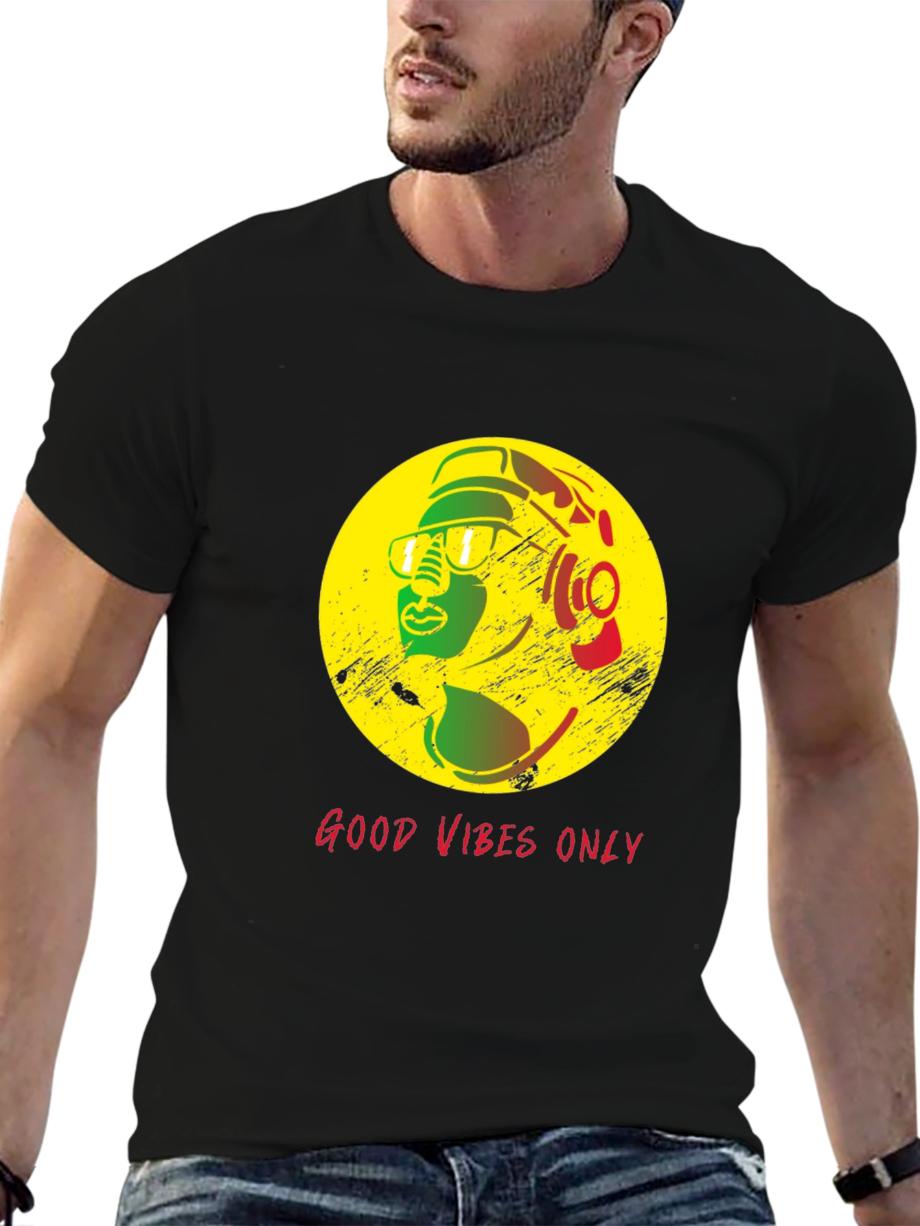 Good Vibes Only Rasta T-Shirt - Stylish Reggae Design