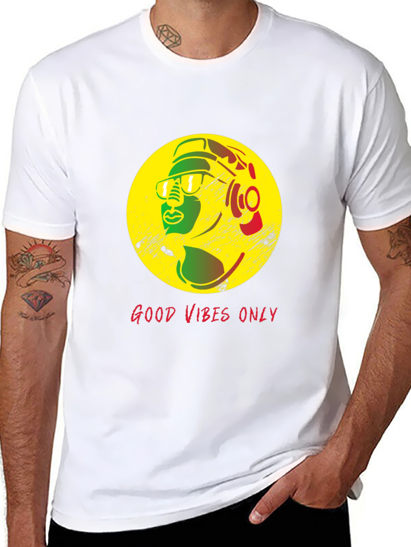 Good Vibes Only Rasta T-Shirt - Stylish Reggae Design