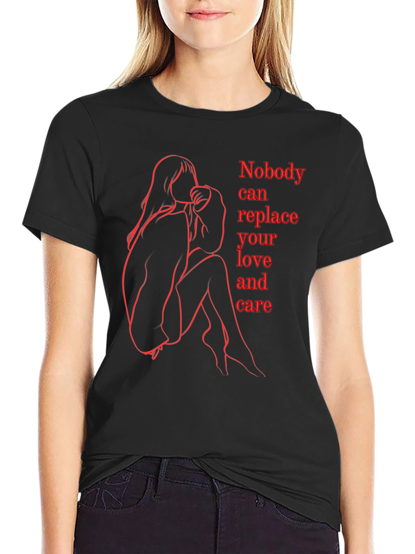 Emotional Line Art Graphic Tee