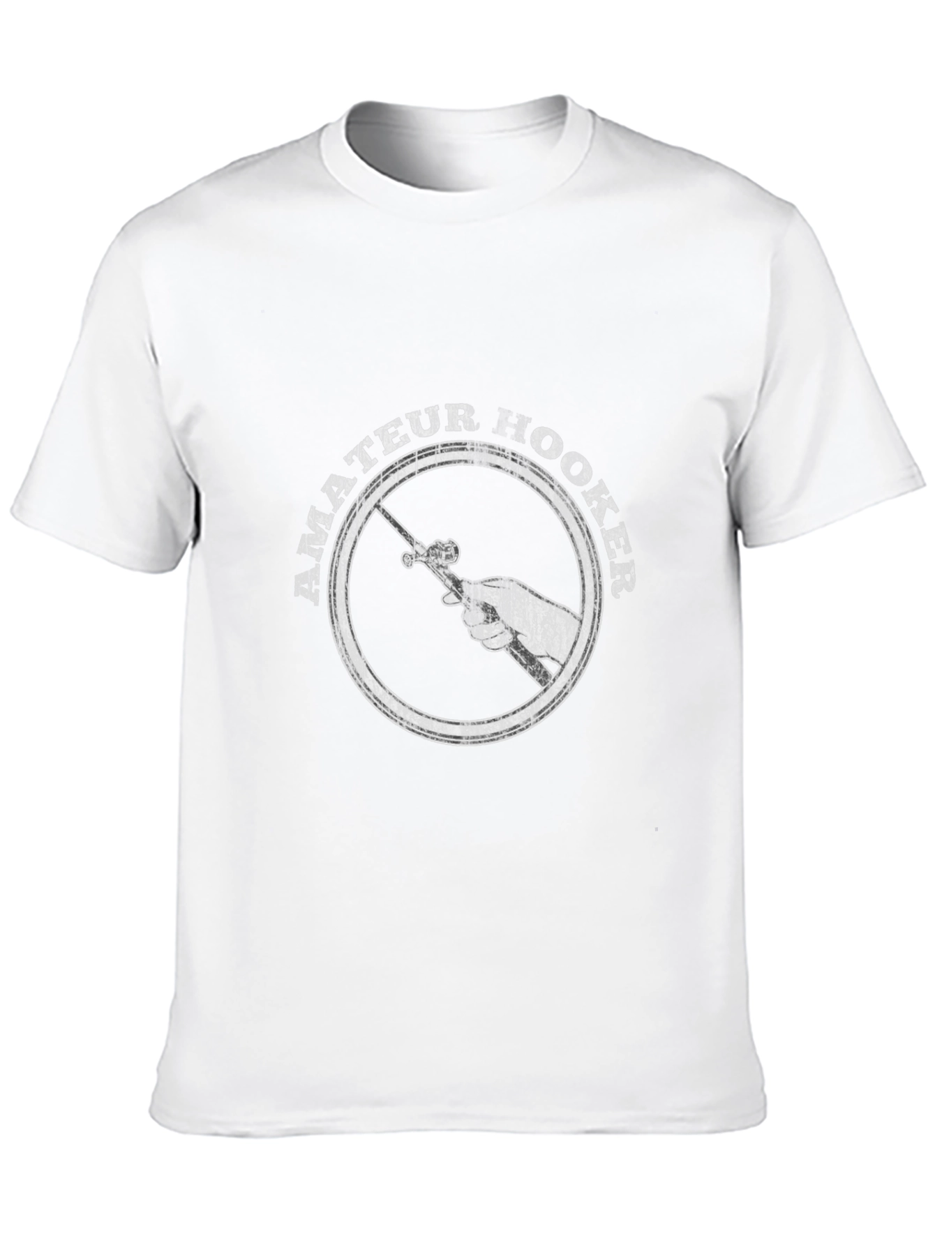 Amateur Hooker Fishing T-Shirt - Black