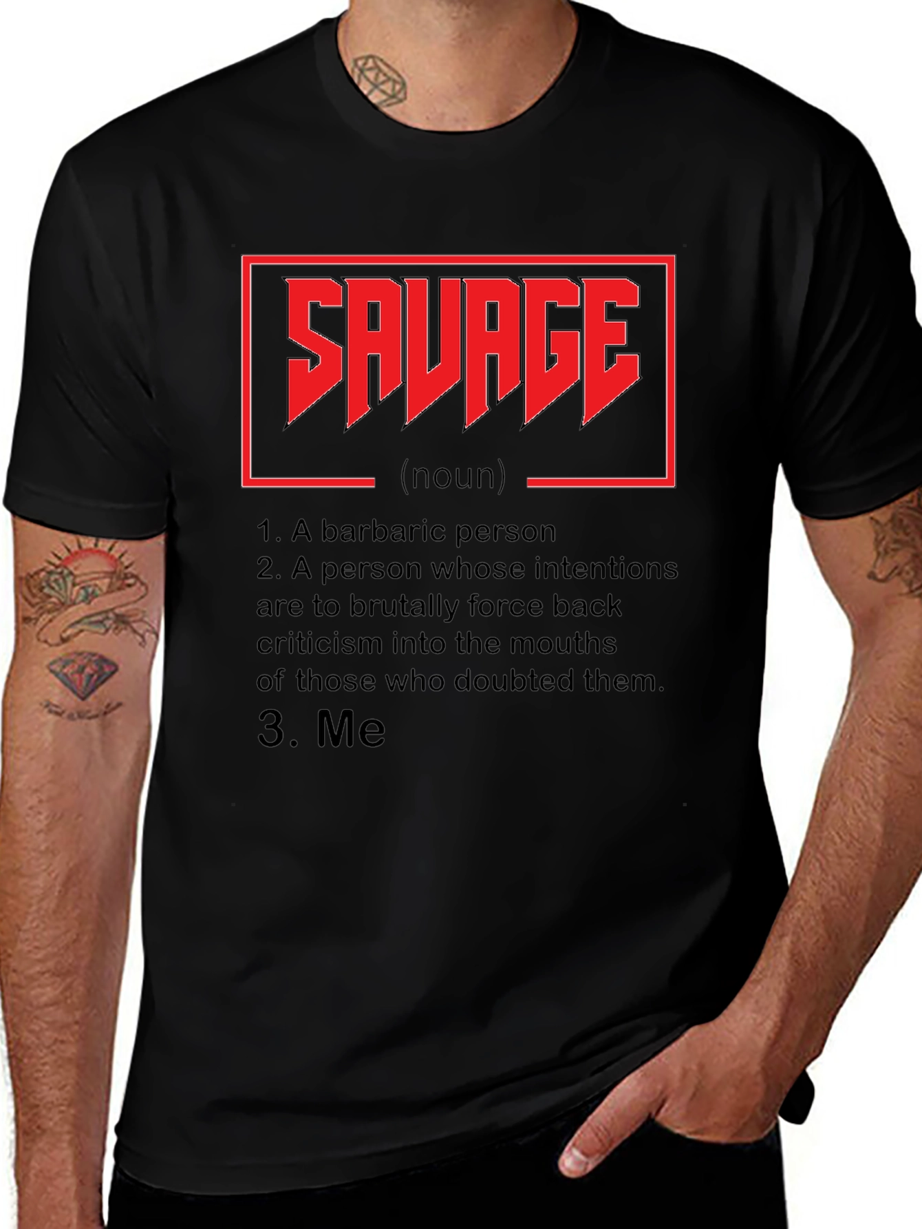 Savage Definition Graphic Tee - Black