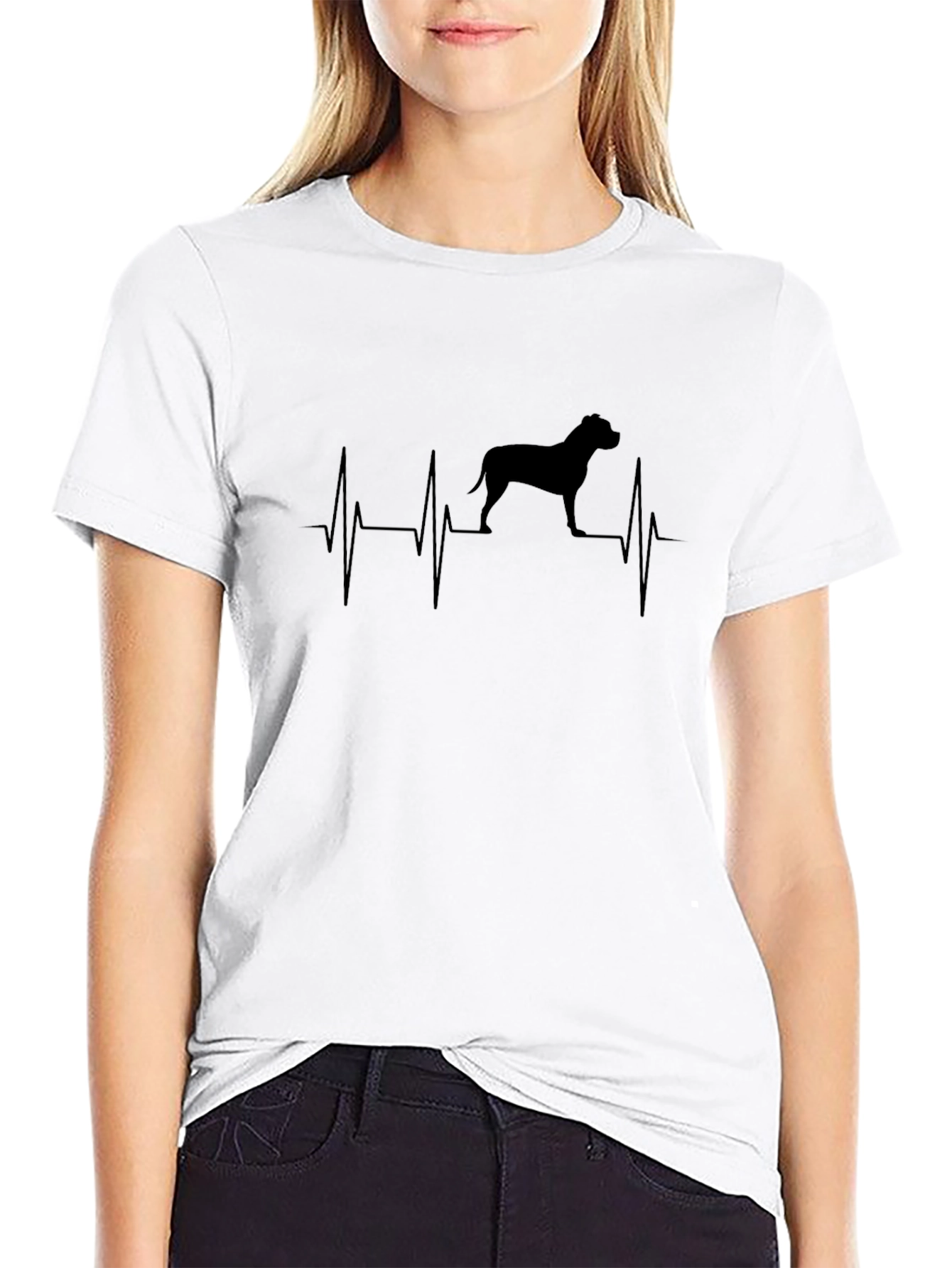 Dog Heartbeat T-Shirt - Black