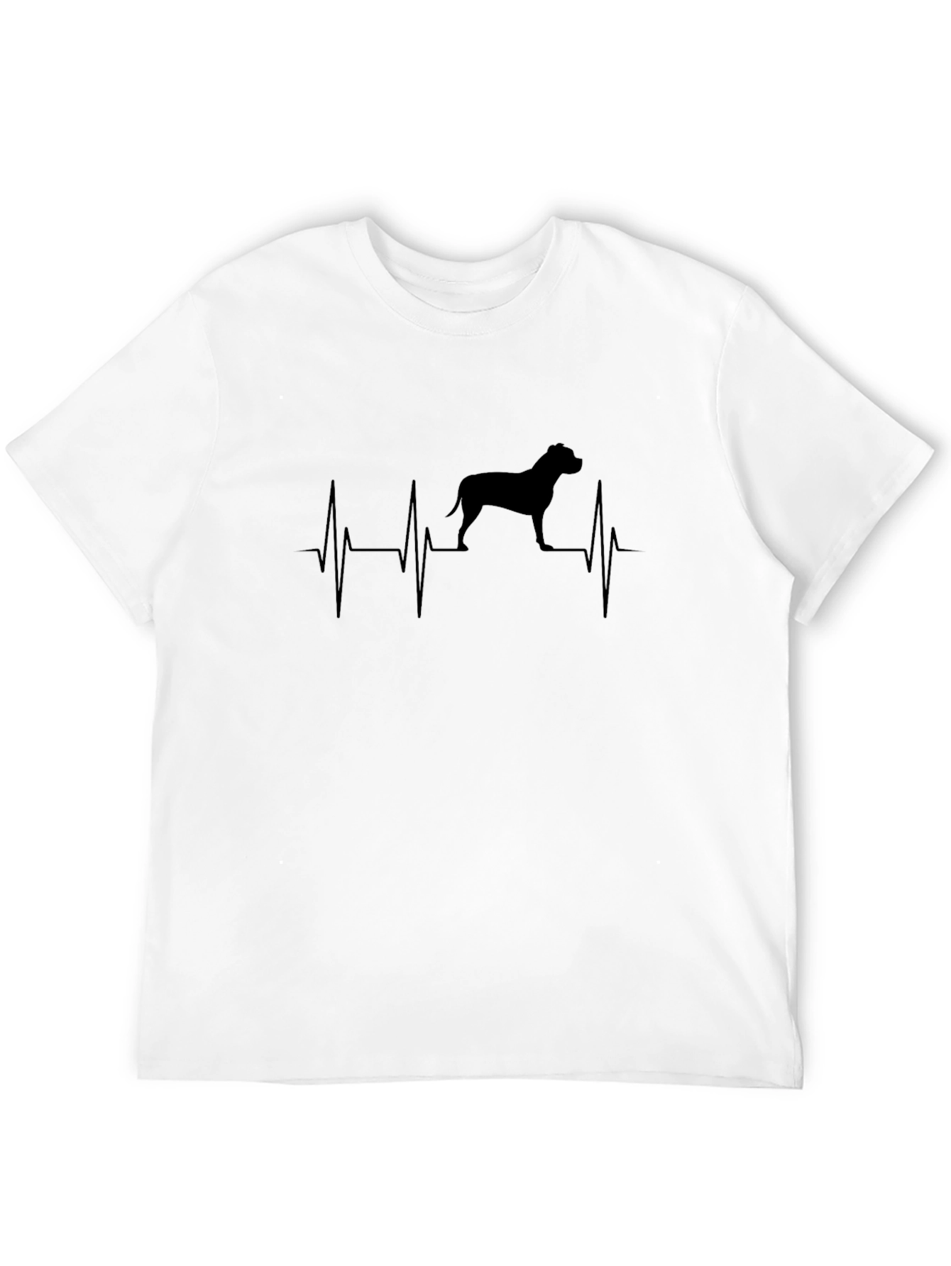 Dog Heartbeat T-Shirt - Black
