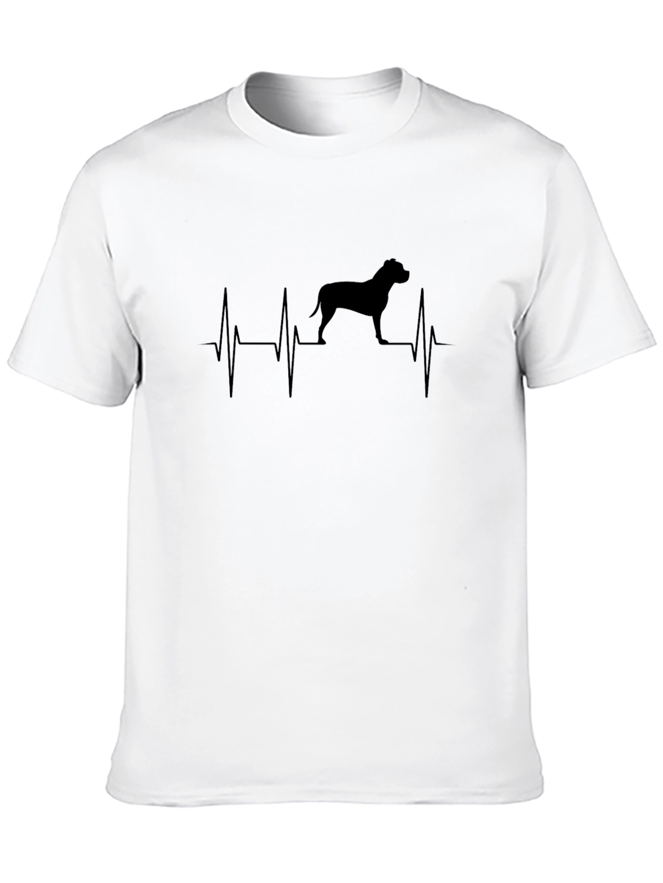 Dog Heartbeat T-Shirt - Black