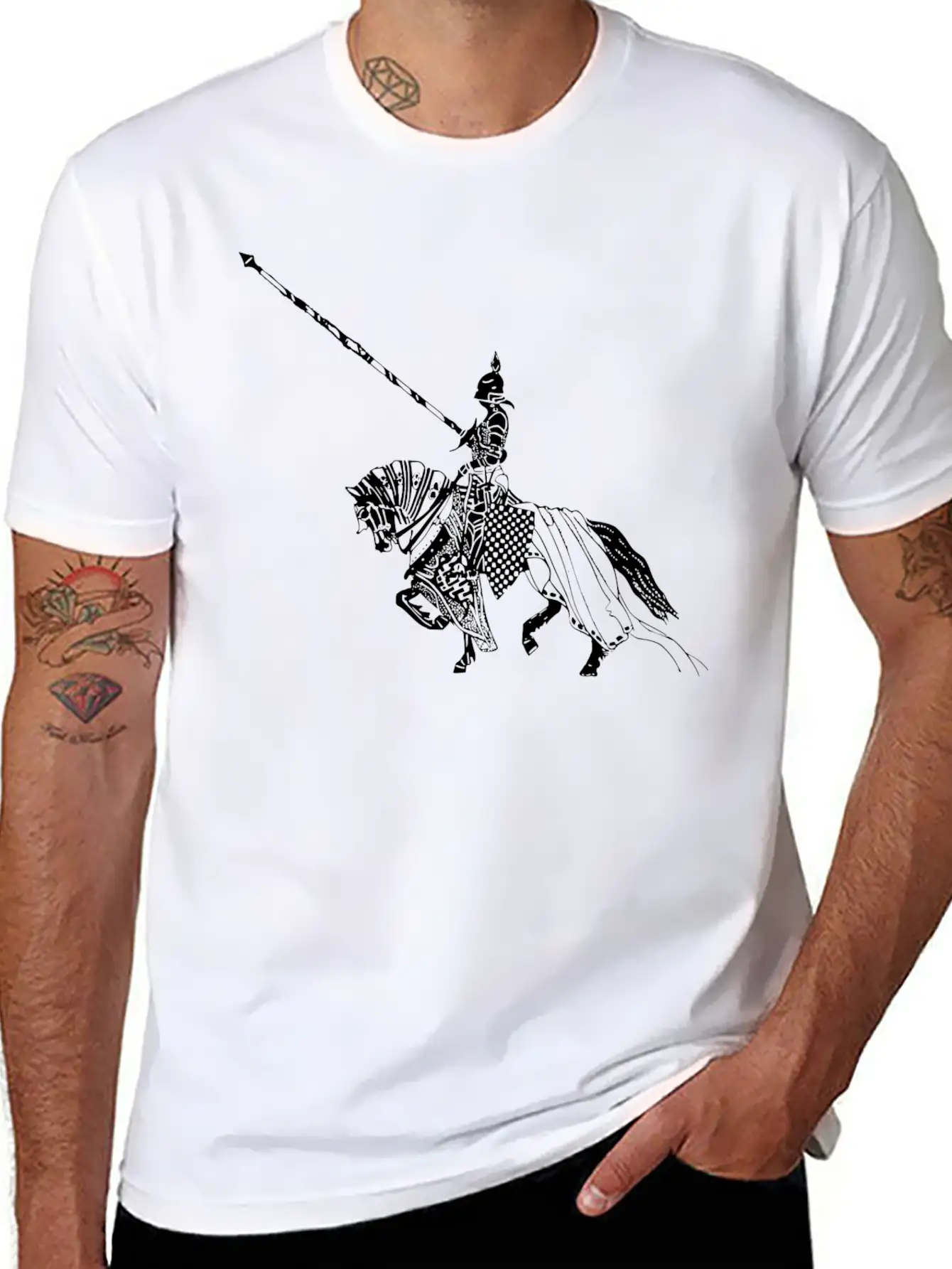 Knight Ritter Sword Schwert Armor33 Unisex Casual T-Shirt – Clean Design For Daily Comfort