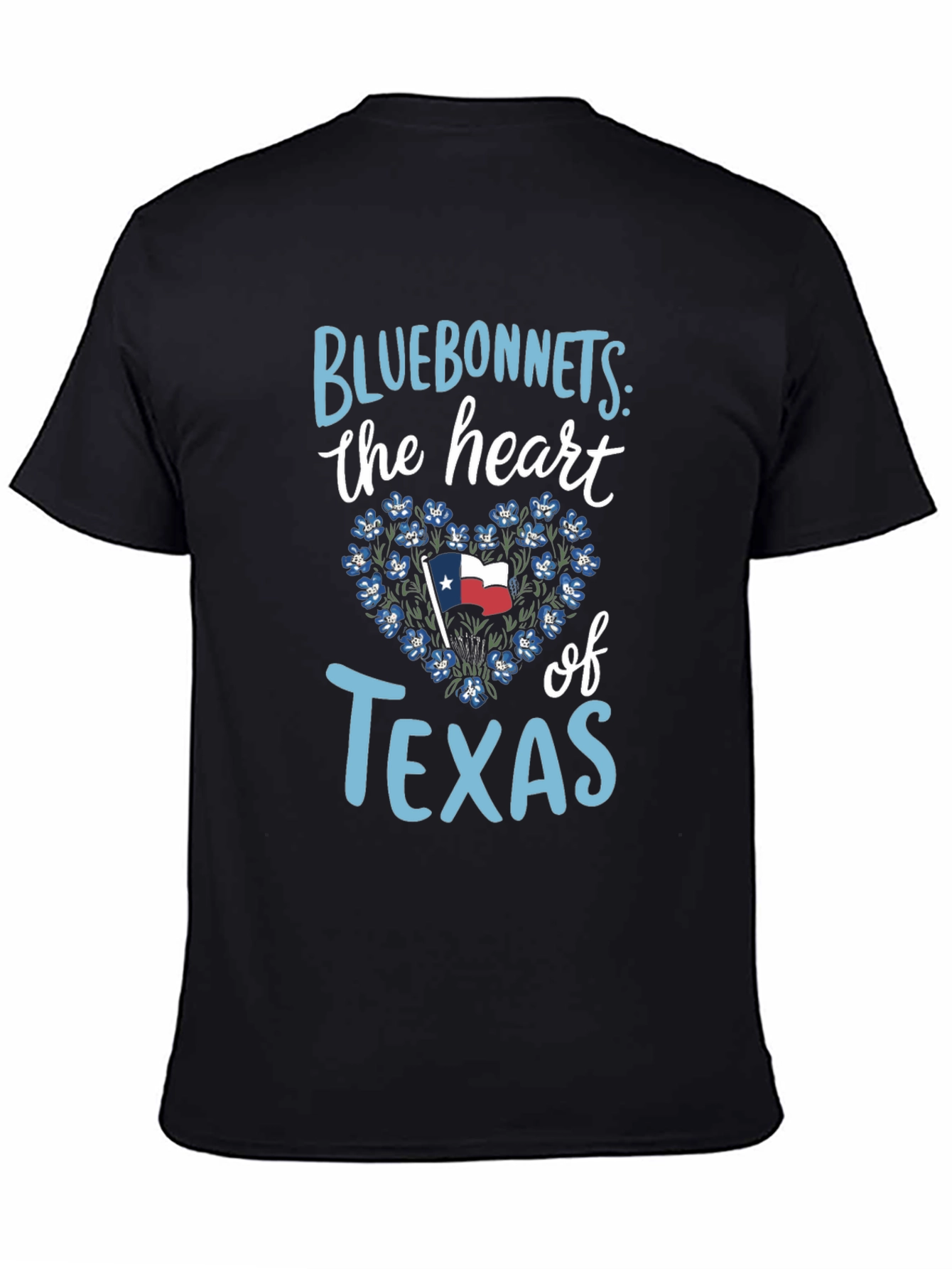 Texas Pride T-Shirt: Bluebonnets Heart of Texas