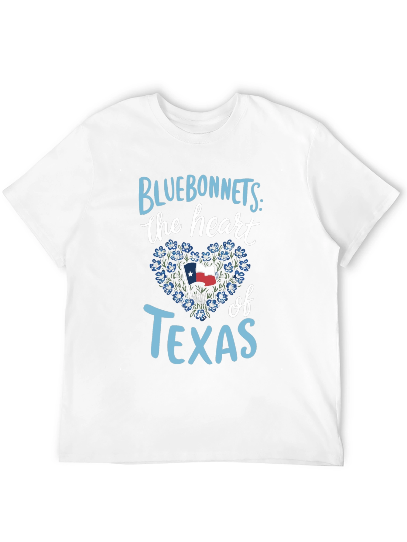 Texas Pride T-Shirt: Bluebonnets Heart of Texas
