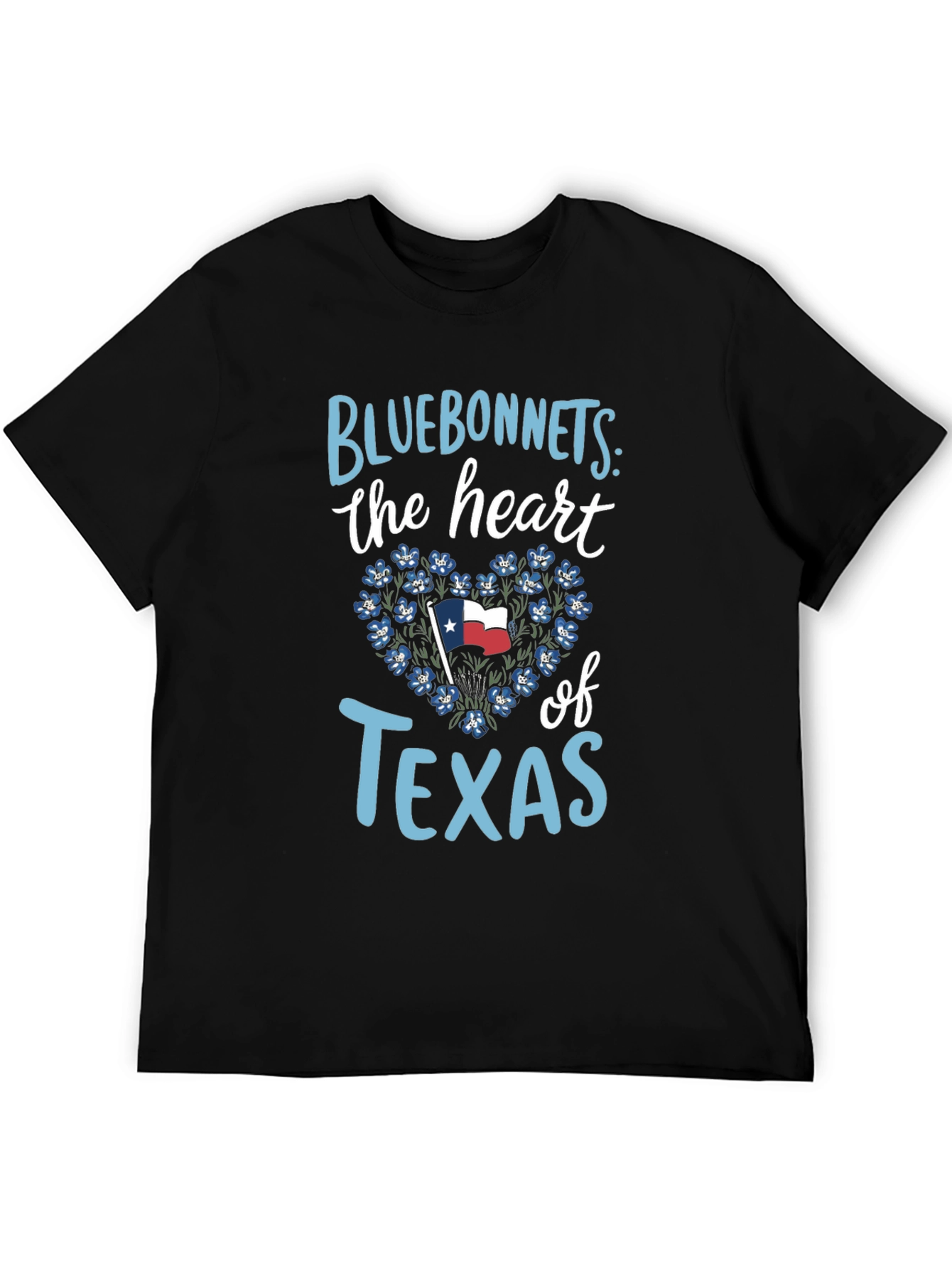 Texas Pride T-Shirt: Bluebonnets Heart of Texas
