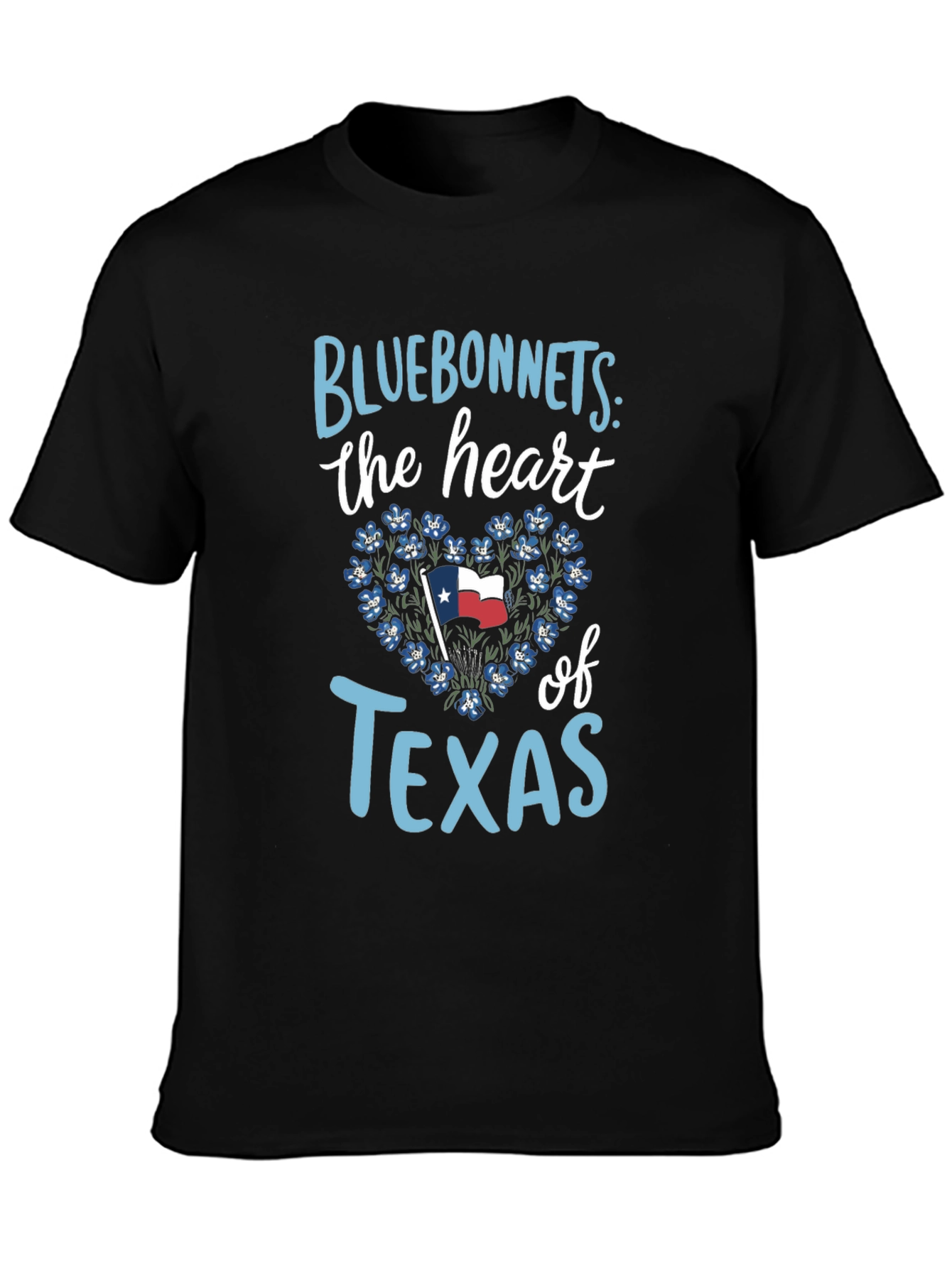 Texas Pride T-Shirt: Bluebonnets Heart of Texas