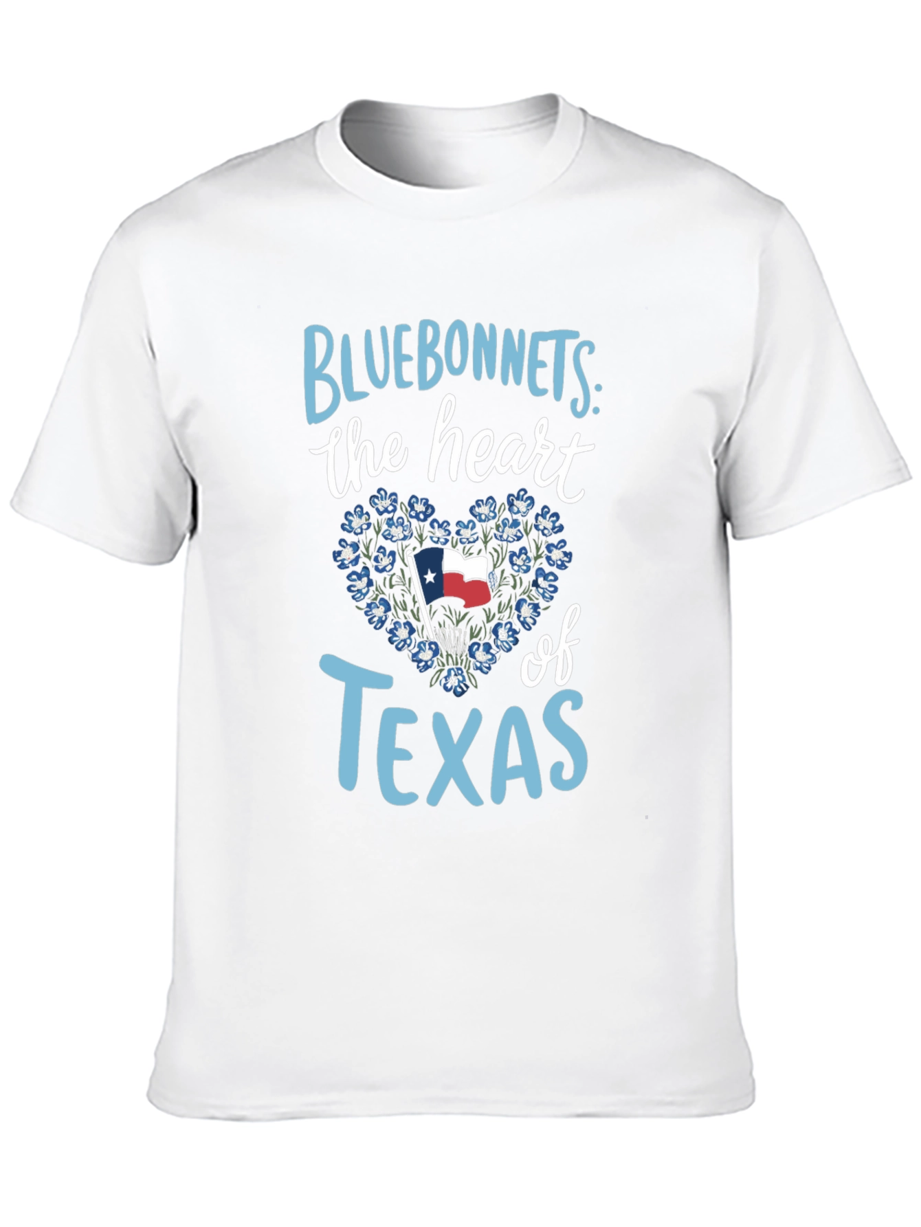 Texas Pride T-Shirt: Bluebonnets Heart of Texas