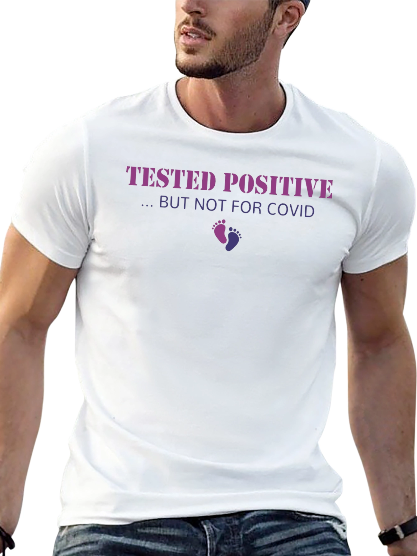 Tested Positive Pregnancy Announcement T-Shirt